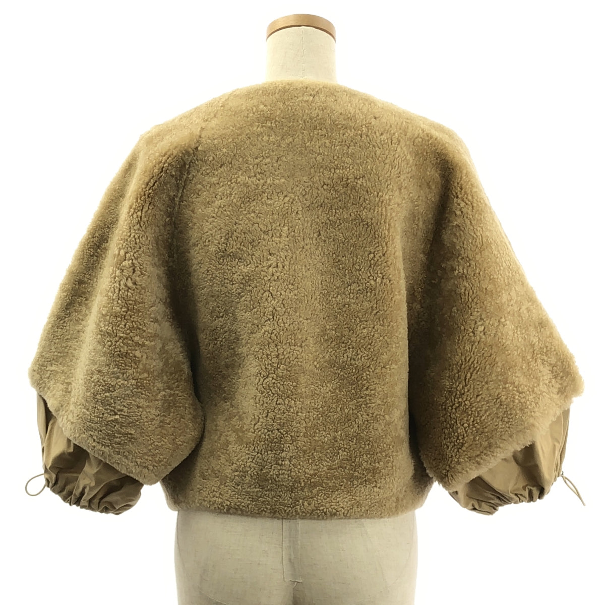 CELINE / セリーヌ | by Phoebe Philo フィービー / ムートン 異素材 ノーカラー ジャケット | 34 | レディース