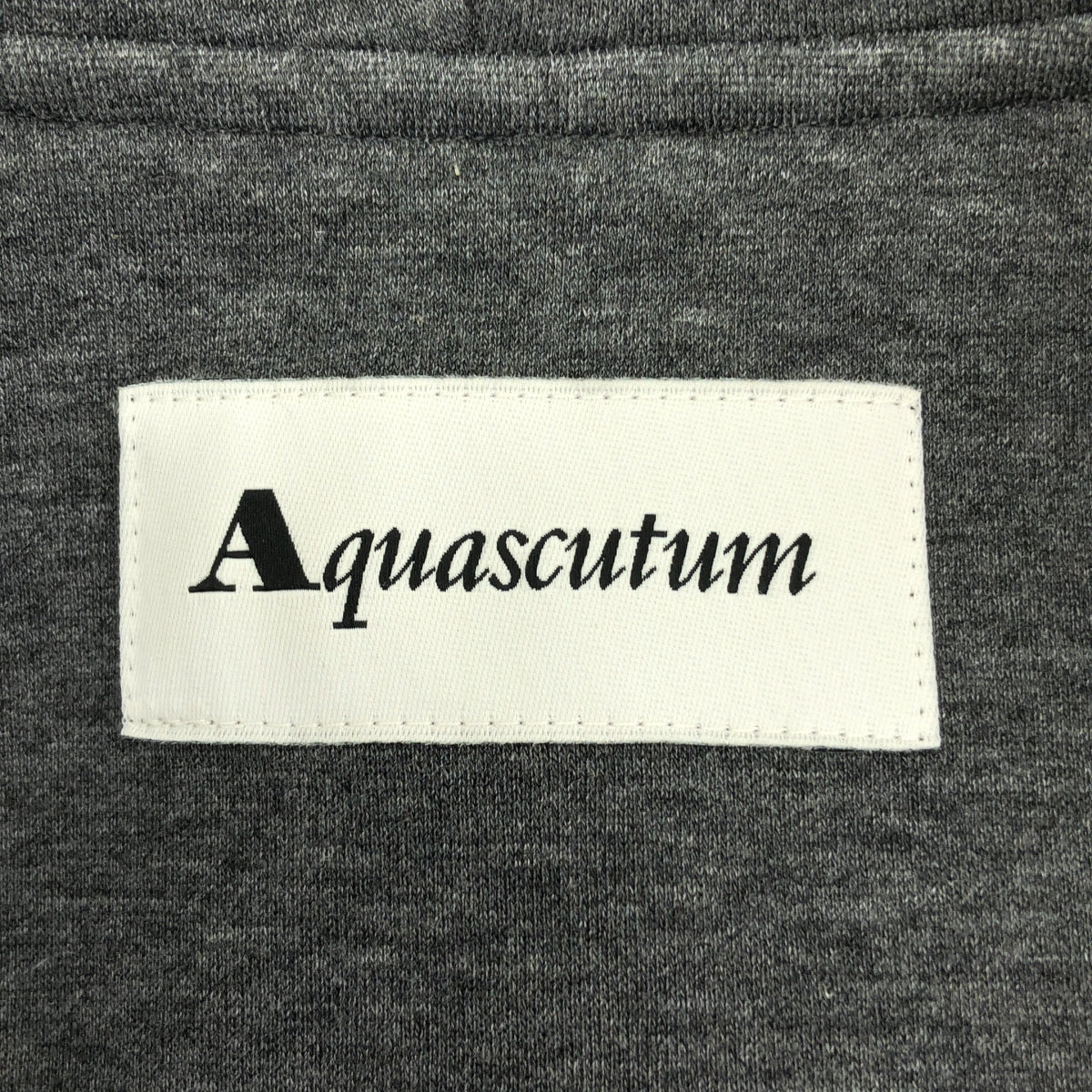 AQUASCUTUM / 아쿠아 스큐텀 | 골판지 지퍼 업 스웨트 후디 | S | 다크 그레이 | 여성