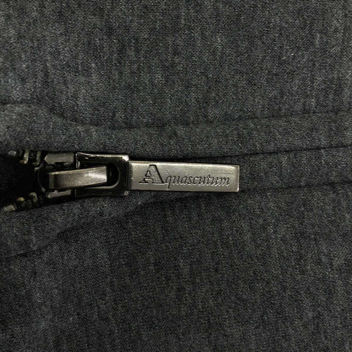 AQUASCUTUM / 아쿠아 스큐텀 | 골판지 지퍼 업 스웨트 후디 | S | 다크 그레이 | 여성