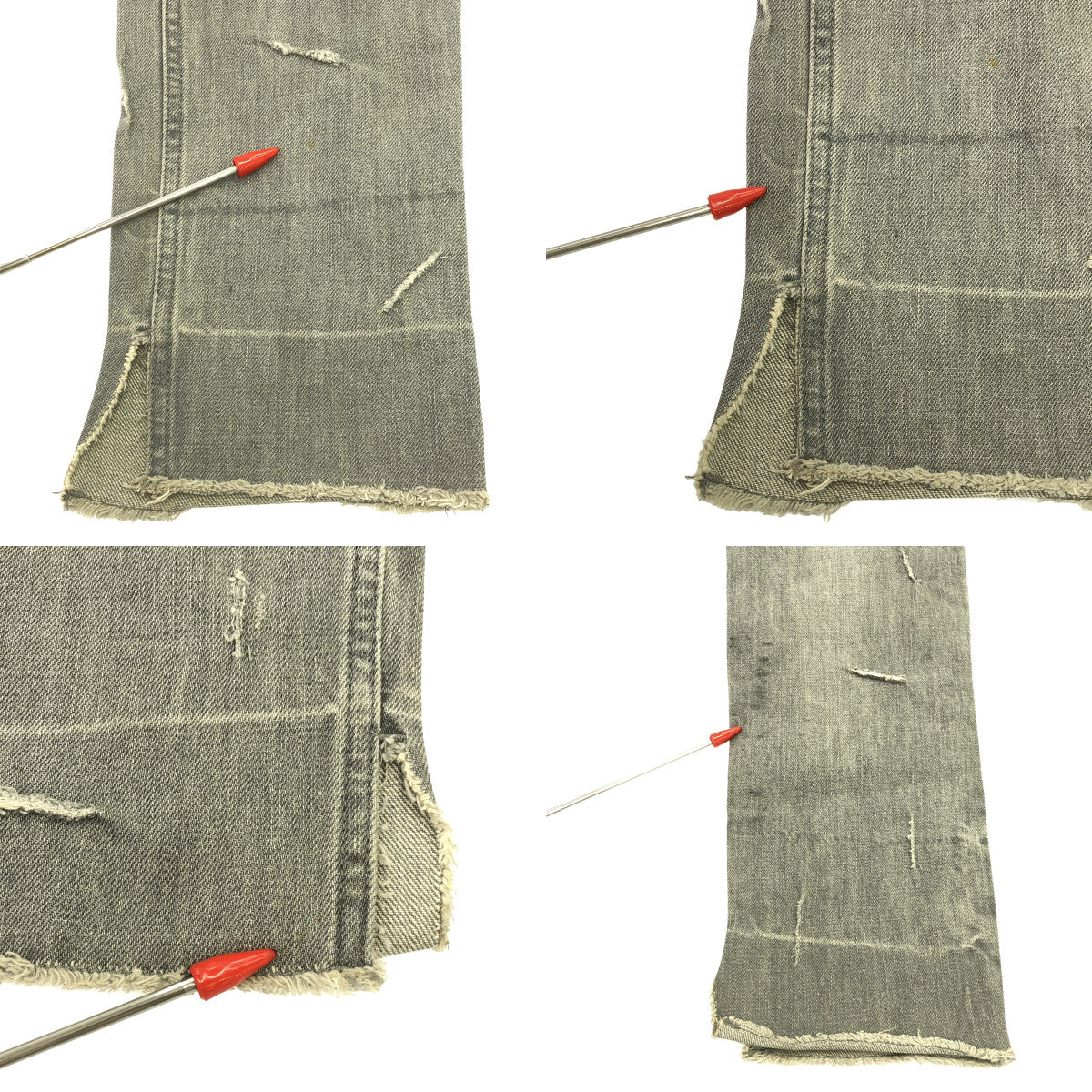 Maison Margiela / 메종 마르젤라 | 2017SS | 크래쉬 가공 컷오프 데님 팬츠 | 31 | 그레이 | 남성