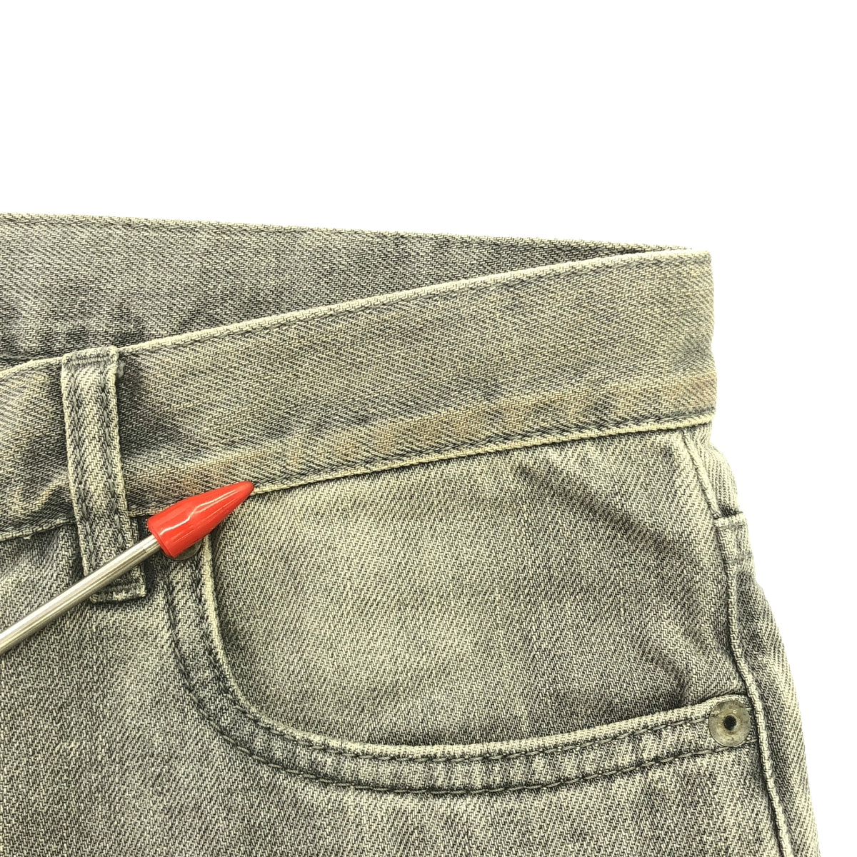 Maison Margiela / 메종 마르젤라 | 2017SS | 크래쉬 가공 컷오프 데님 팬츠 | 31 | 그레이 | 남성