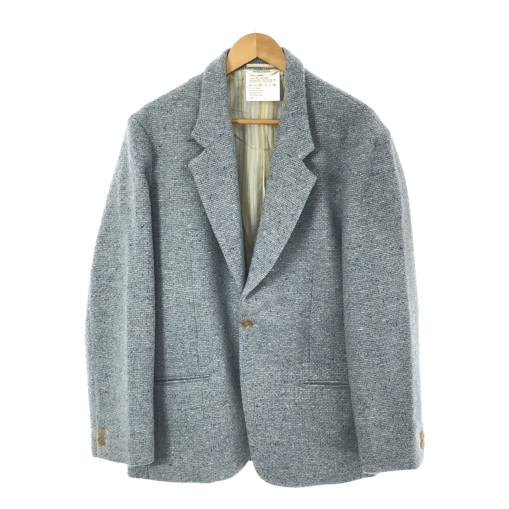 【美品】  DIGAWEL / ディガウェル | 2023AW | tweed jacket ツイード 1B テーラードジャケット | 2 | ライトブルー | メンズ