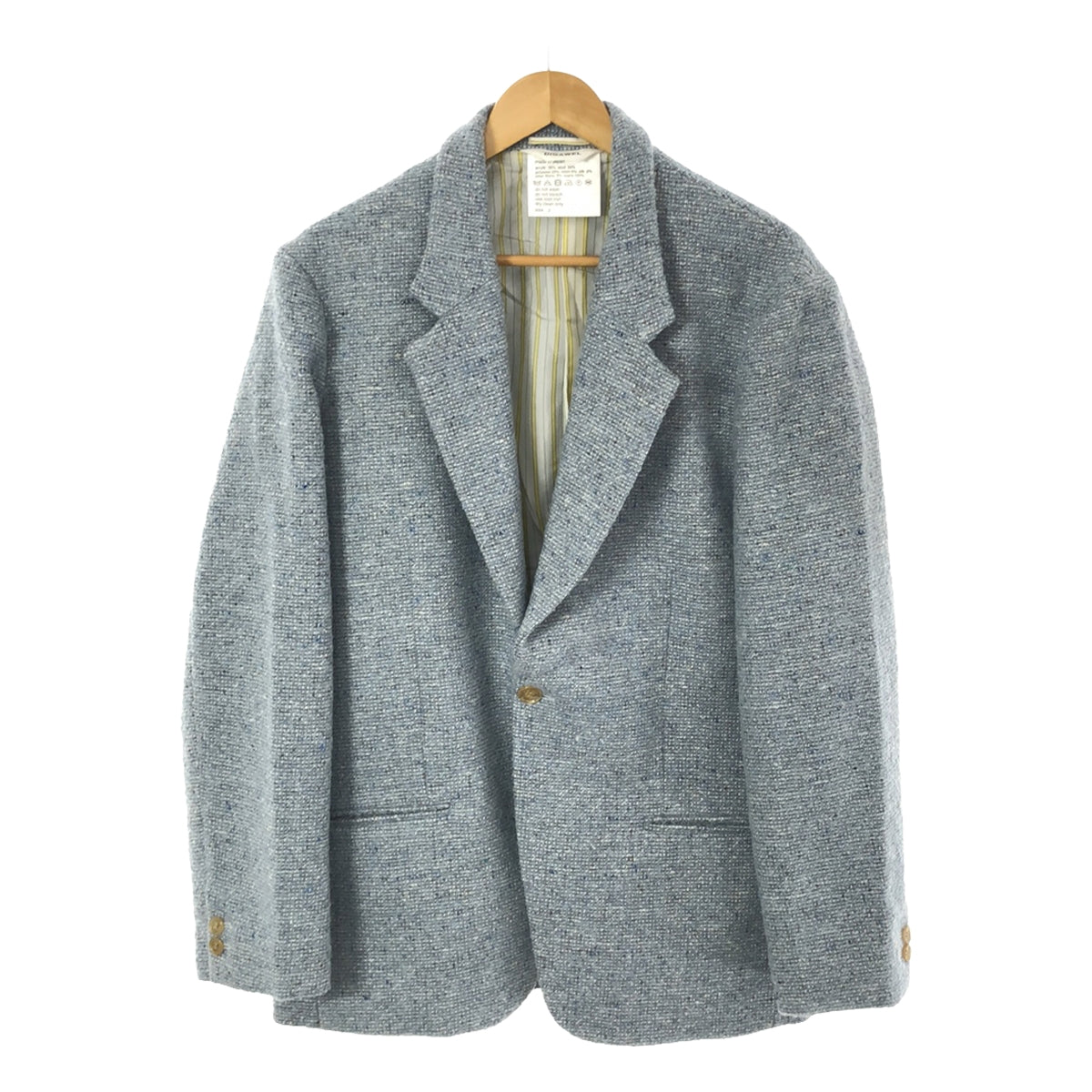 【美品】  DIGAWEL / ディガウェル | 2023AW | tweed jacket ツイード 1B テーラードジャケット | 2 | ライトブルー | メンズ