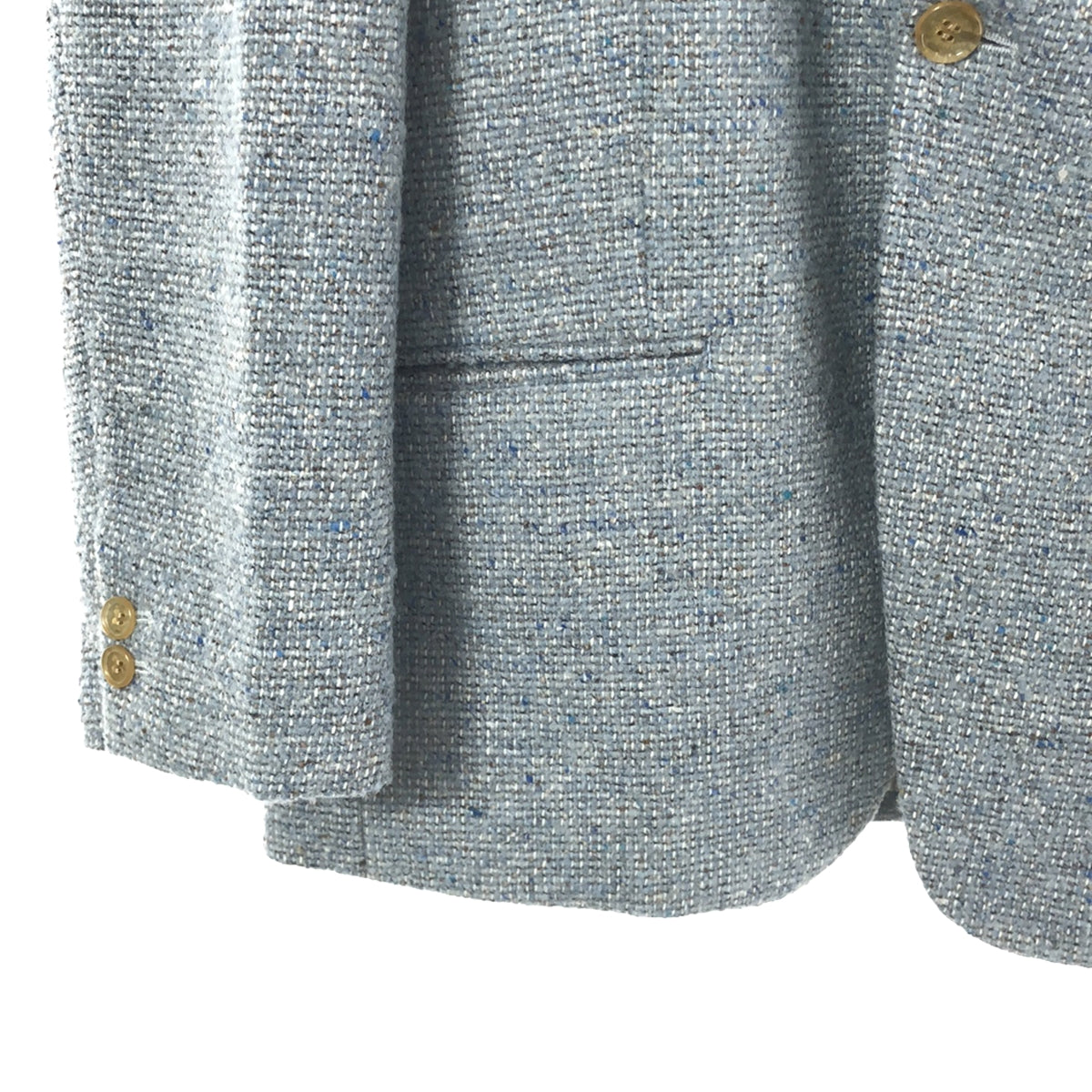 【美品】  DIGAWEL / ディガウェル | 2023AW | tweed jacket ツイード 1B テーラードジャケット | 2 | ライトブルー | メンズ