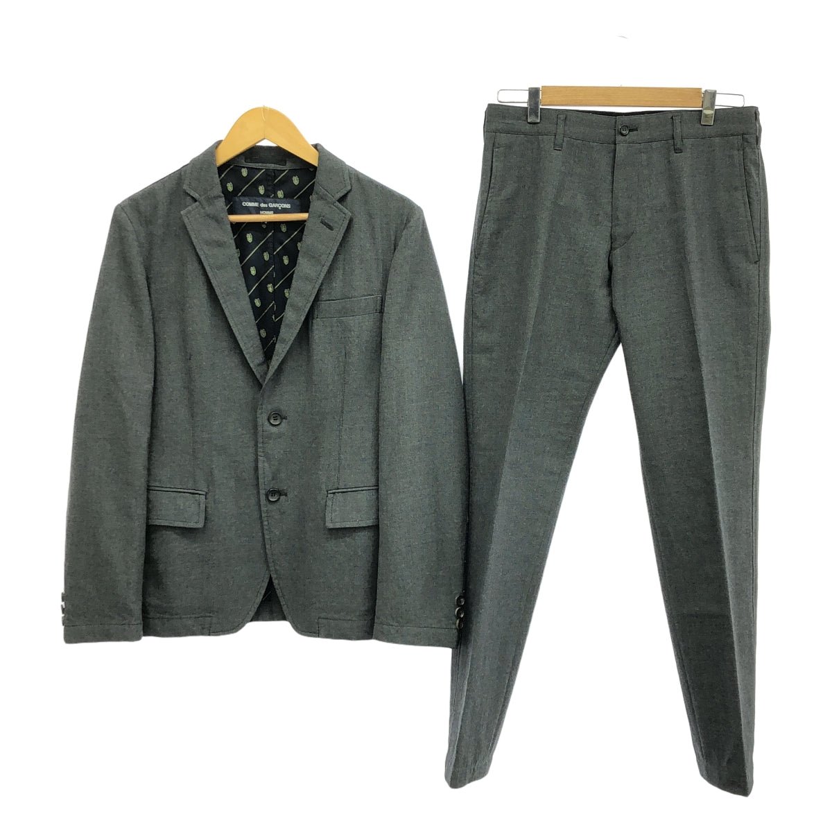 COMME des GARCONS HOMME | 2006春夏 |設定 2B 邊線訂製外套/休閒褲 | S |灰色 |男士