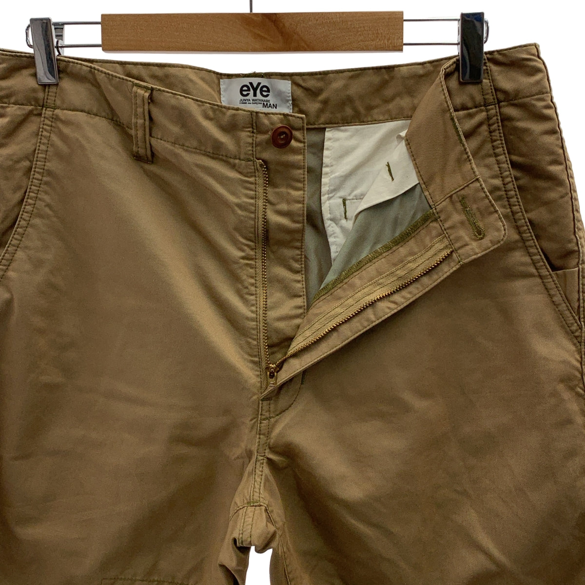 渡邊淳彌 (JUNYA WATANABE) COMME des GARÇONS MAN | 2021 春夏 | 棉質聚酯斜紋布卡其褲 | M 碼 | 米色 | 男款
