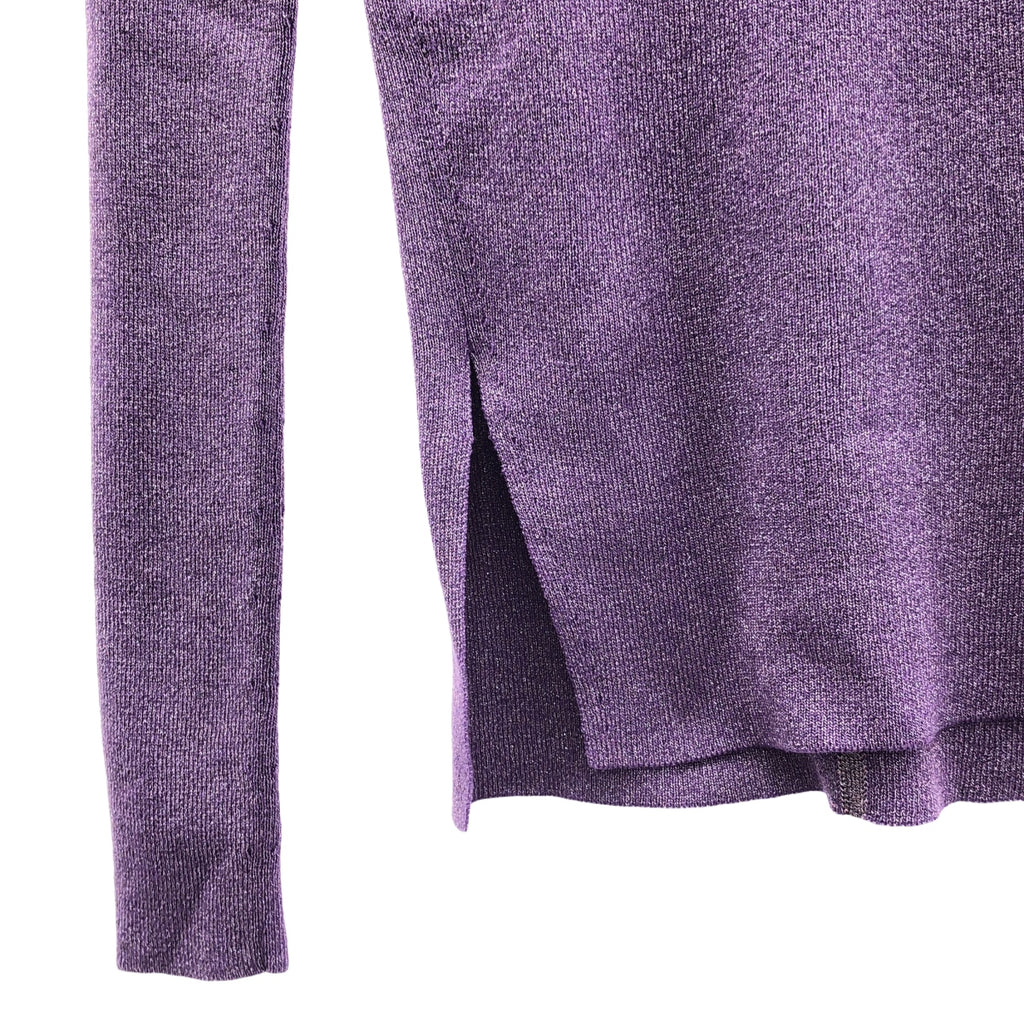 【美品】  KANAKO SAKAI / カナコサカイ | × Ron Herman / ロンハーマン ラメ スリット タートルネック ニット | 34 | purple | レディース