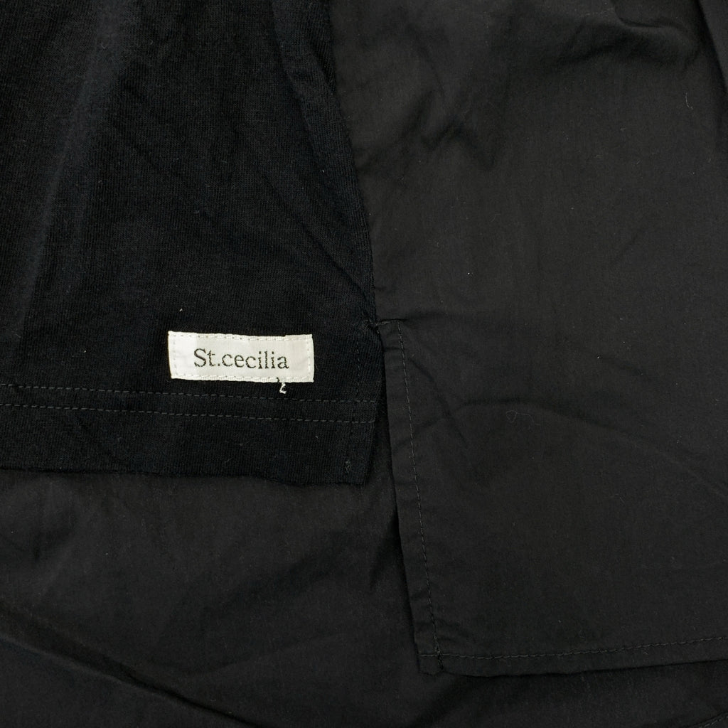 St. Cecilia | 單點標誌、寬袖、開衩、剪裁縫製襯衫 | F 碼 | 女款