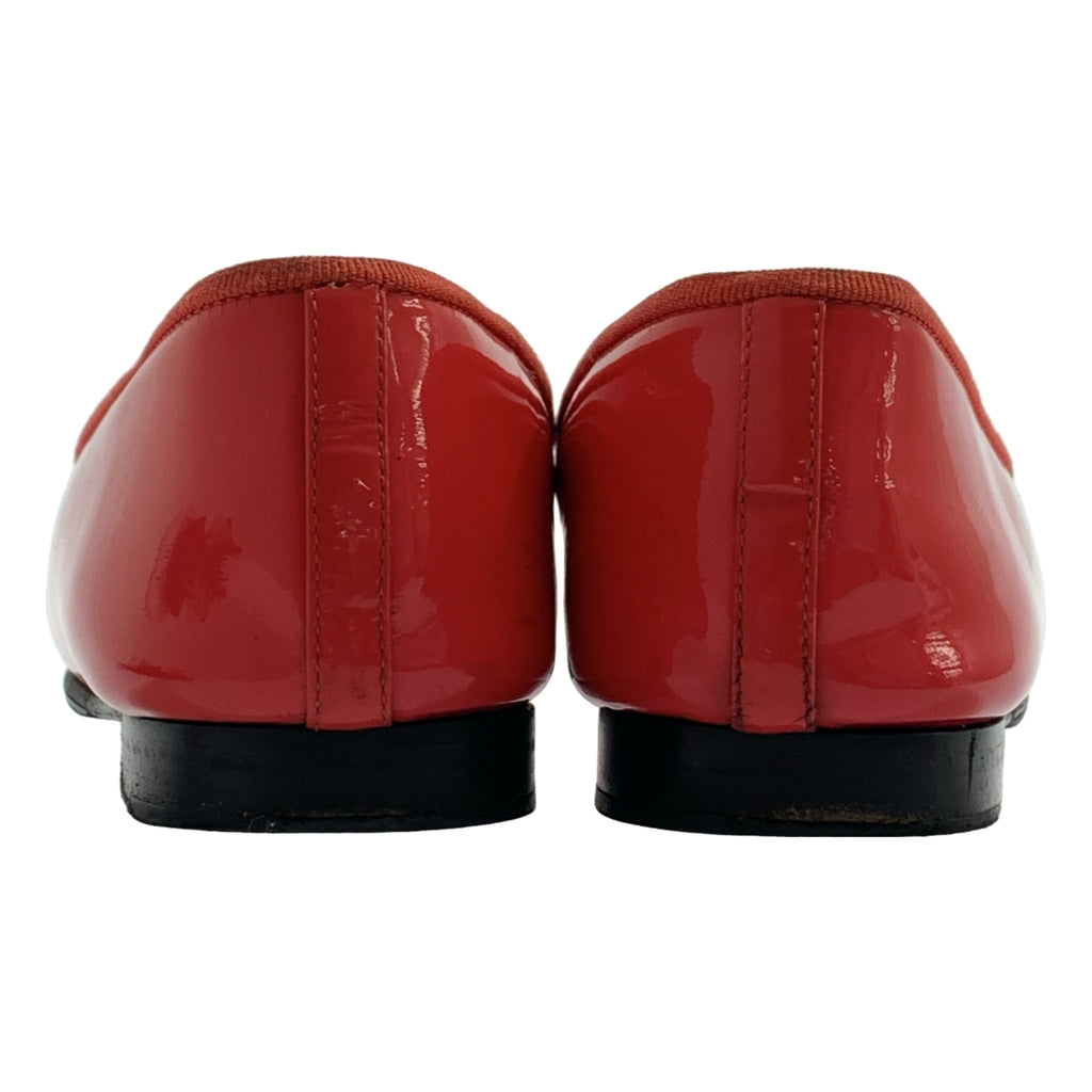 CHANEL / 샤넬 | 특허 가죽 코코 마크 발레리나 플랫 슈즈 | 37 | 여성