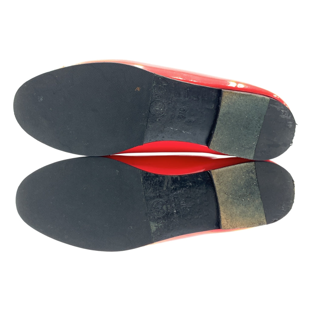 CHANEL / 샤넬 | 특허 가죽 코코 마크 발레리나 플랫 슈즈 | 37 | 여성