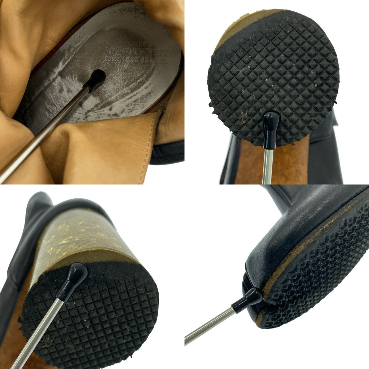 Maison Margiela / メゾンマルジェラ | 2016SS | TABI ラメクリア ヒール 足袋 レザー ブーツ | 41 | レディース