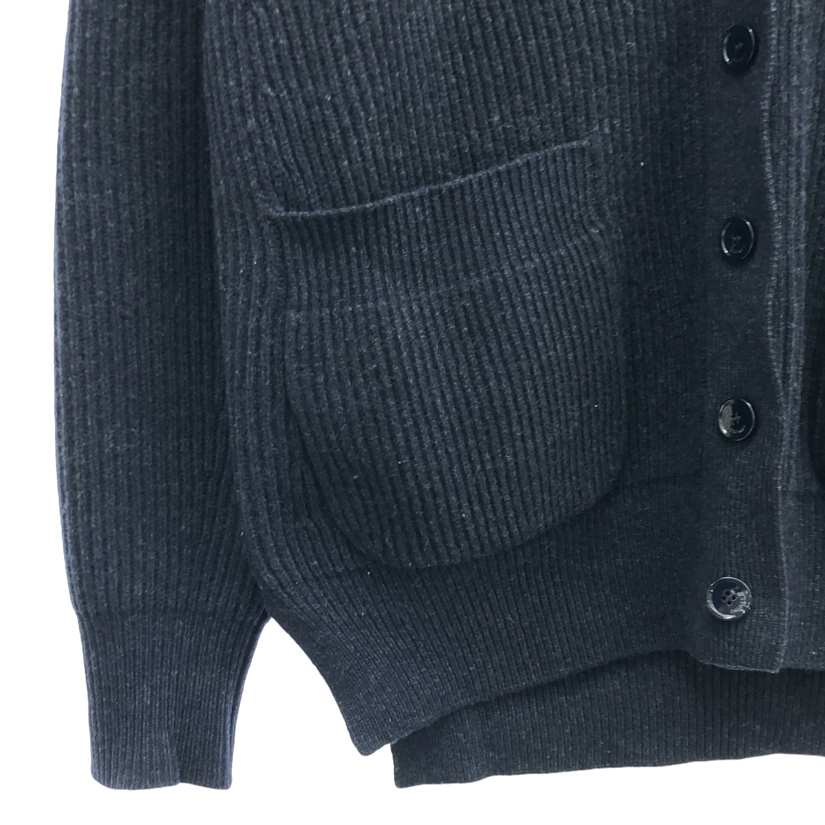 抽屜 | 9G 羊毛羊絨斜紋針織開襟衫 | 2 | 海軍藍 | 女款