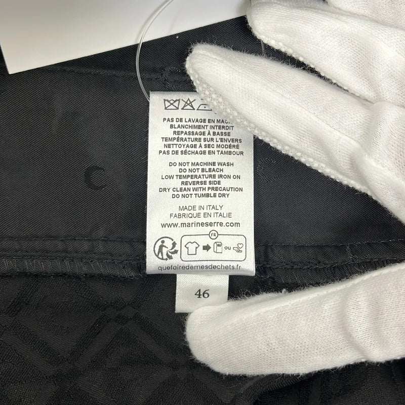 MARINE SERRE / マリーンセル | GOLD LINE ワイド タック パンツ | 46 | メンズ