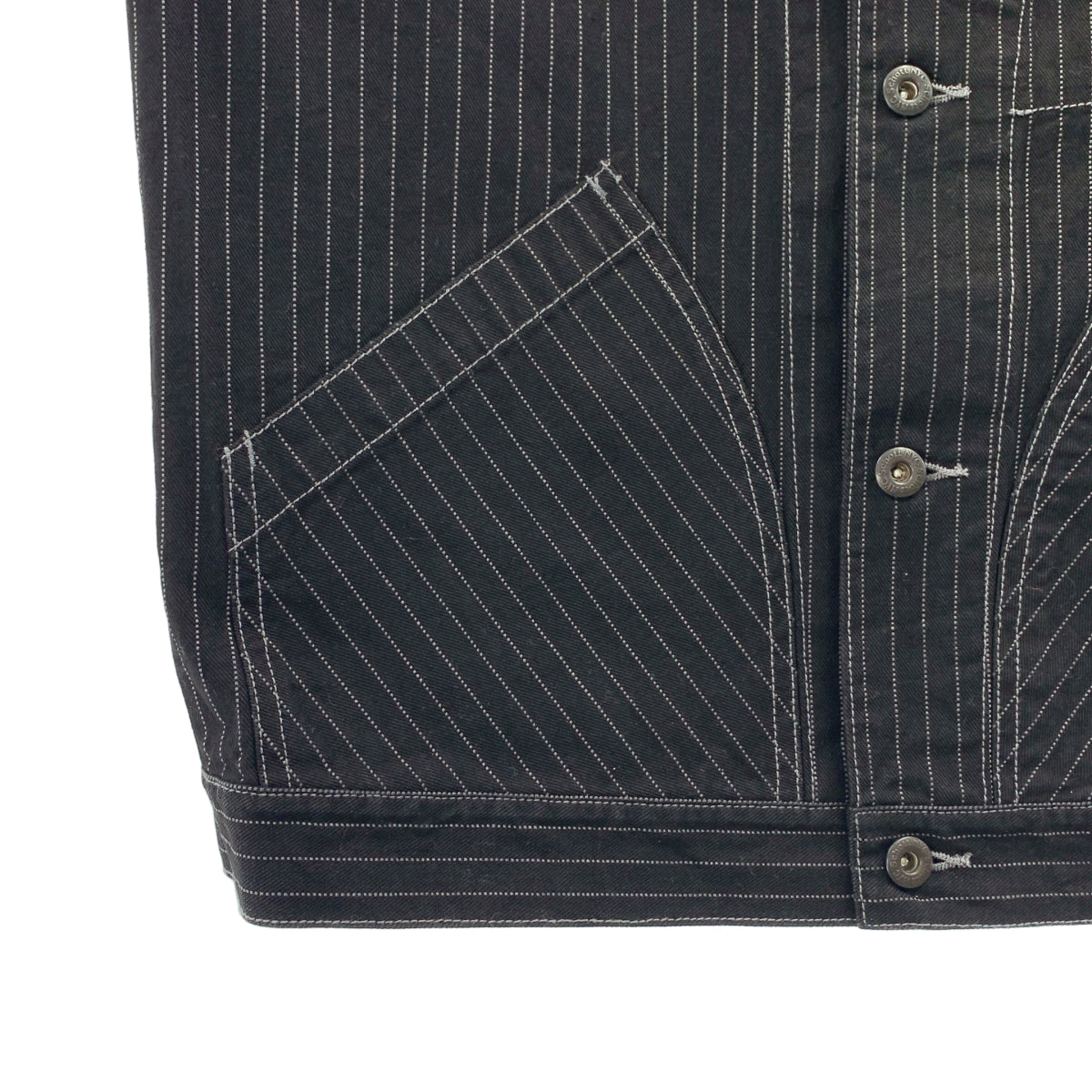 SCHOTT / ショット | OLD HICKORY DENIM VEST ヒッコリー ベスト | L | メンズ