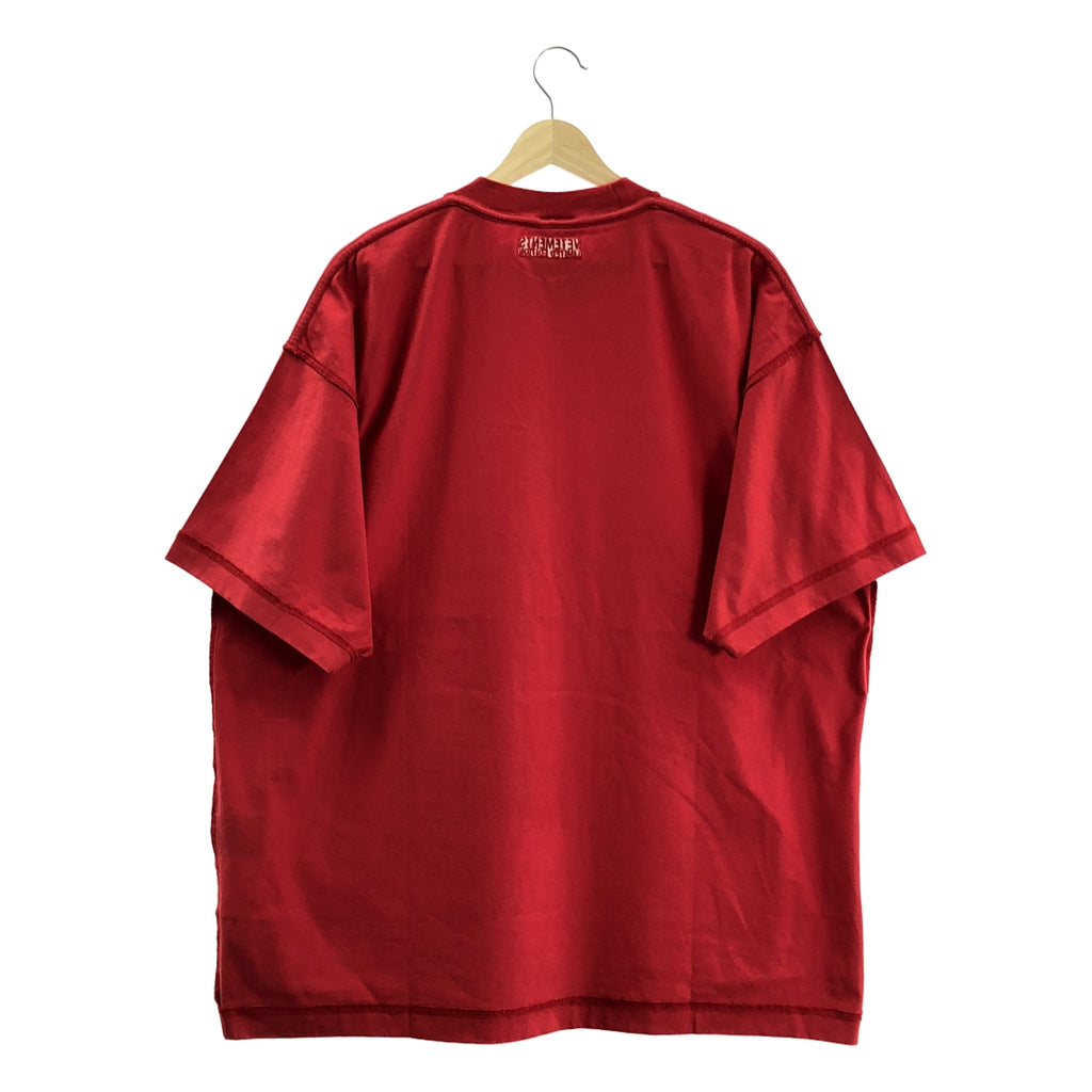 【新品】  VETEMENTS / ヴェトモン | 2022SS | INSIDE OUT T-SHIRT / ロゴ刺しゅう インサイドアウト Tシャツ | S | レッド | メンズ