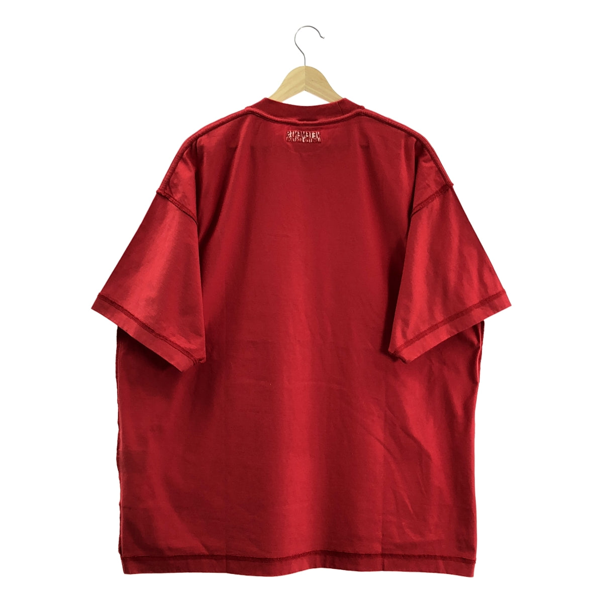 [新產品] VETEMENTS | 2022 春夏 | INSIDE OUT T-SHIRT / Logo 刺繡內外 T 卹 | S 碼 | 紅色 | 男款