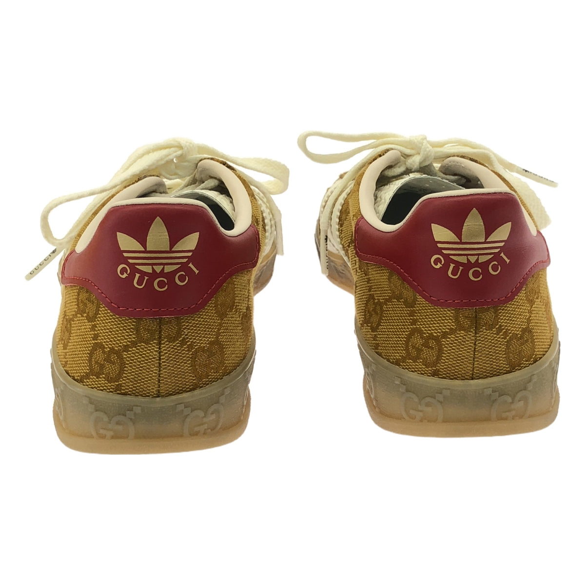 【美品】  GUCCI / グッチ | × adidas / アディダス WMNS Gazelle / HQ7086 ガゼル GG ロゴ スニーカー | 24 | Beige&Brown | レディース
