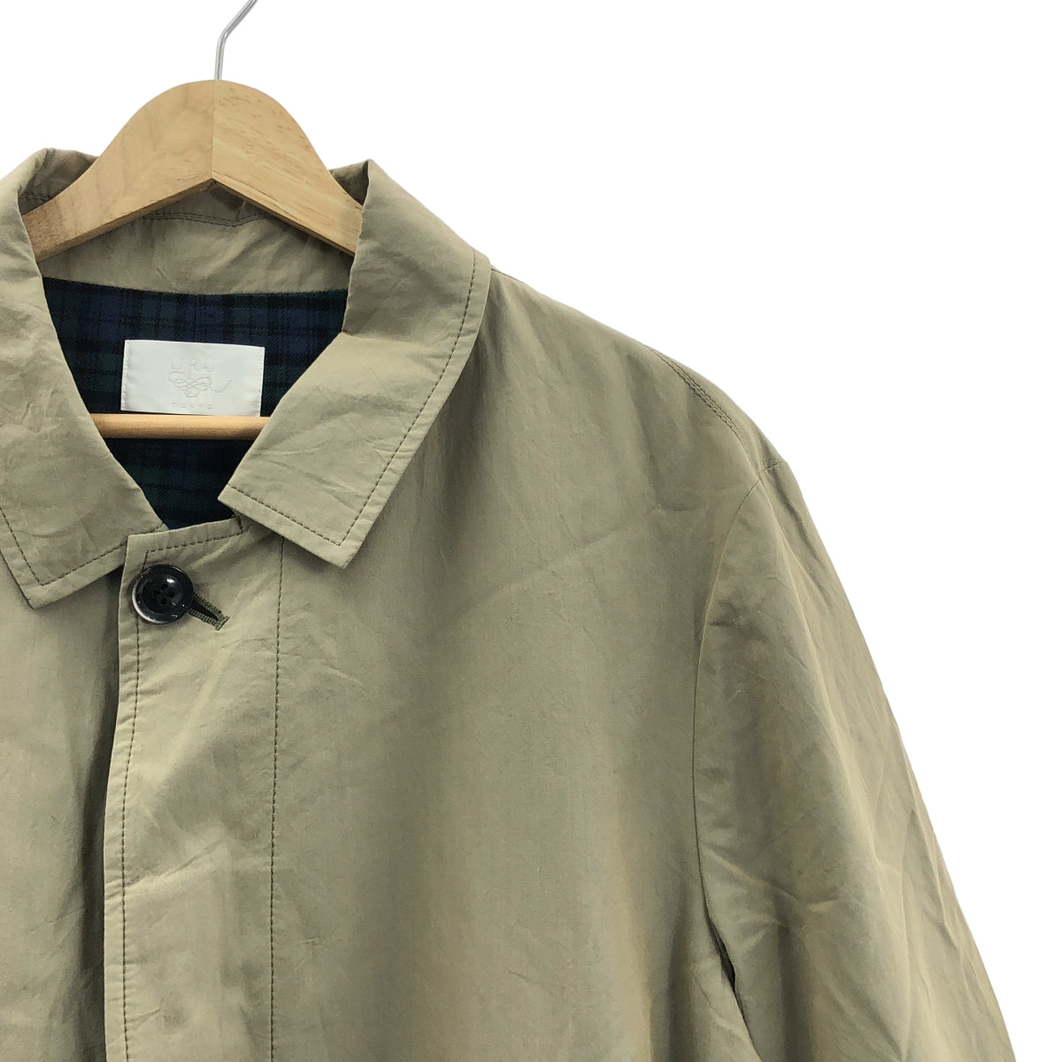 URU | Balmacaan 立領大衣 | 卡其色 | 男款