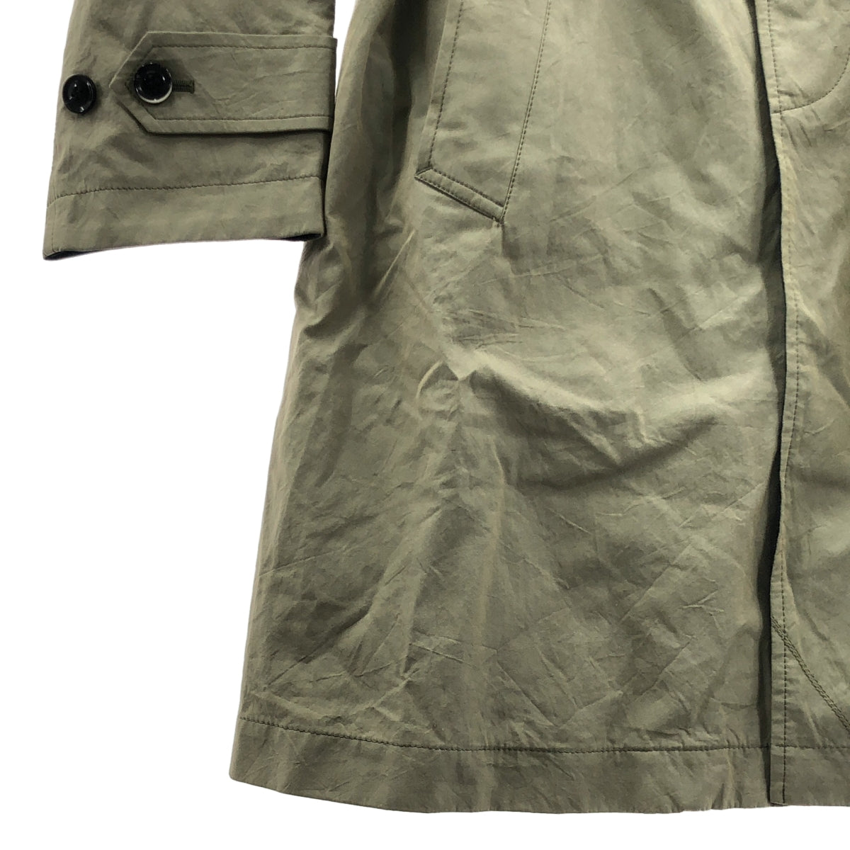 URU | Balmacaan 立領大衣 | 卡其色 | 男款