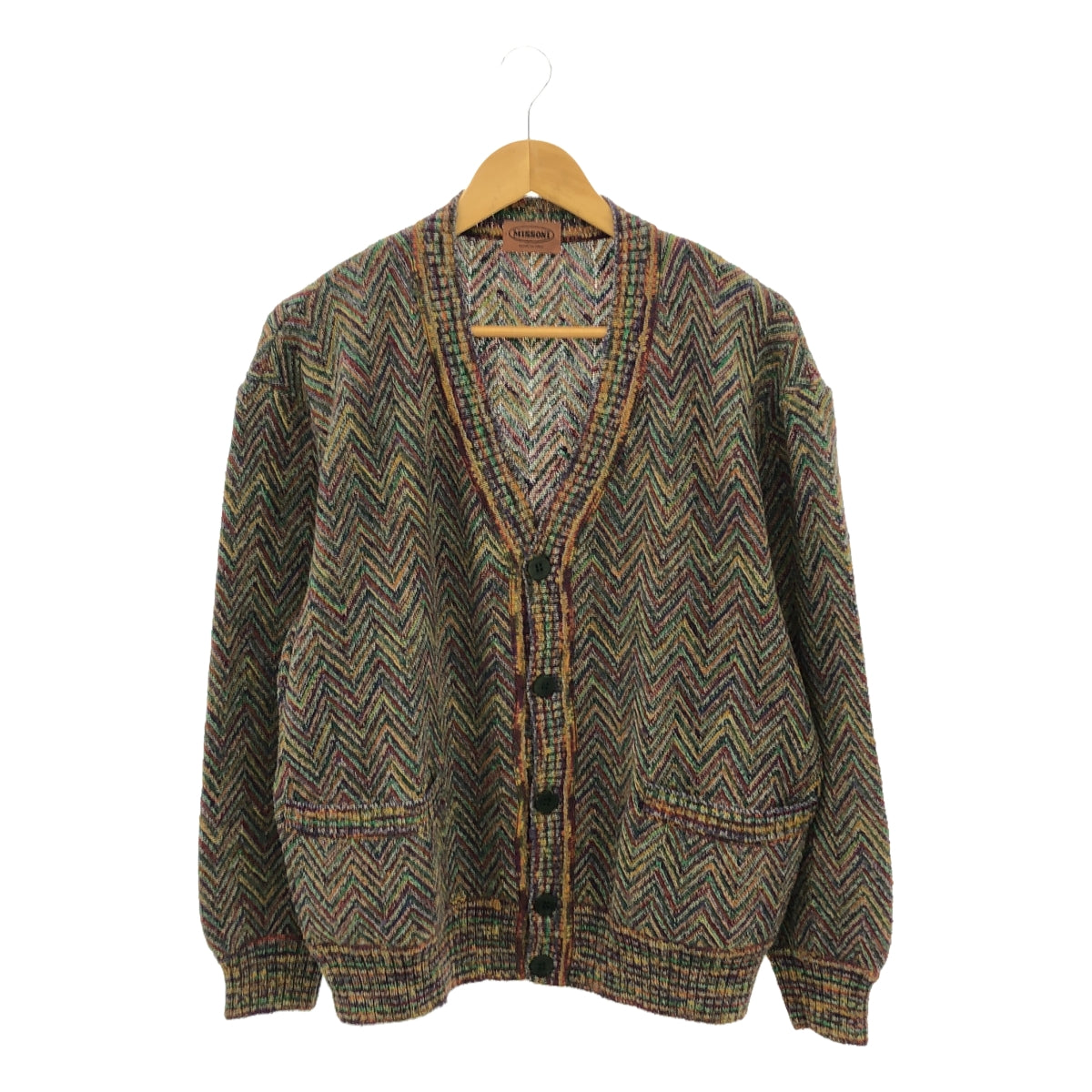 MISSONI / 미소니 | 총무늬 헤링본 V 넥 가디건 | 48 | 여성