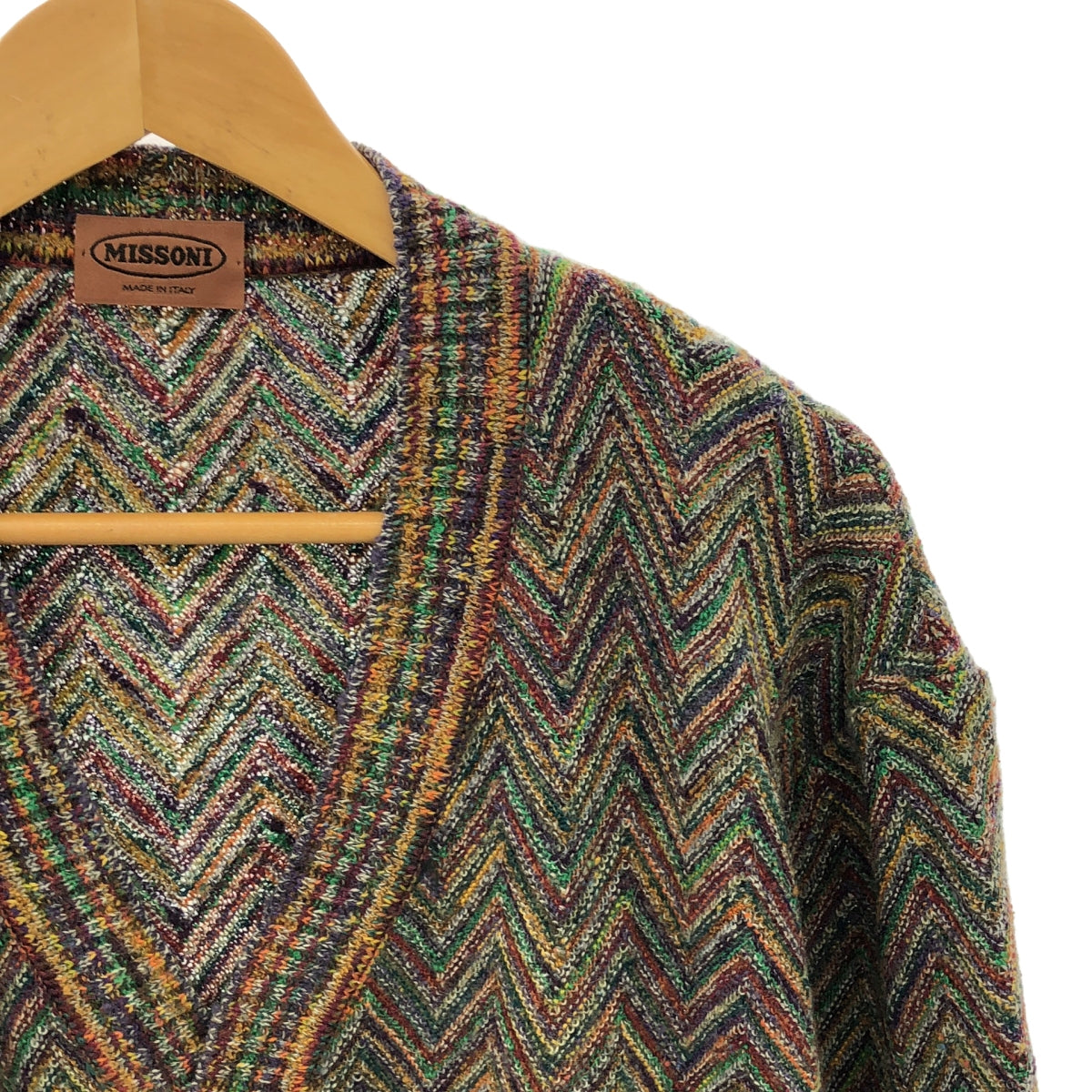 MISSONI / 미소니 | 총무늬 헤링본 V 넥 가디건 | 48 | 여성