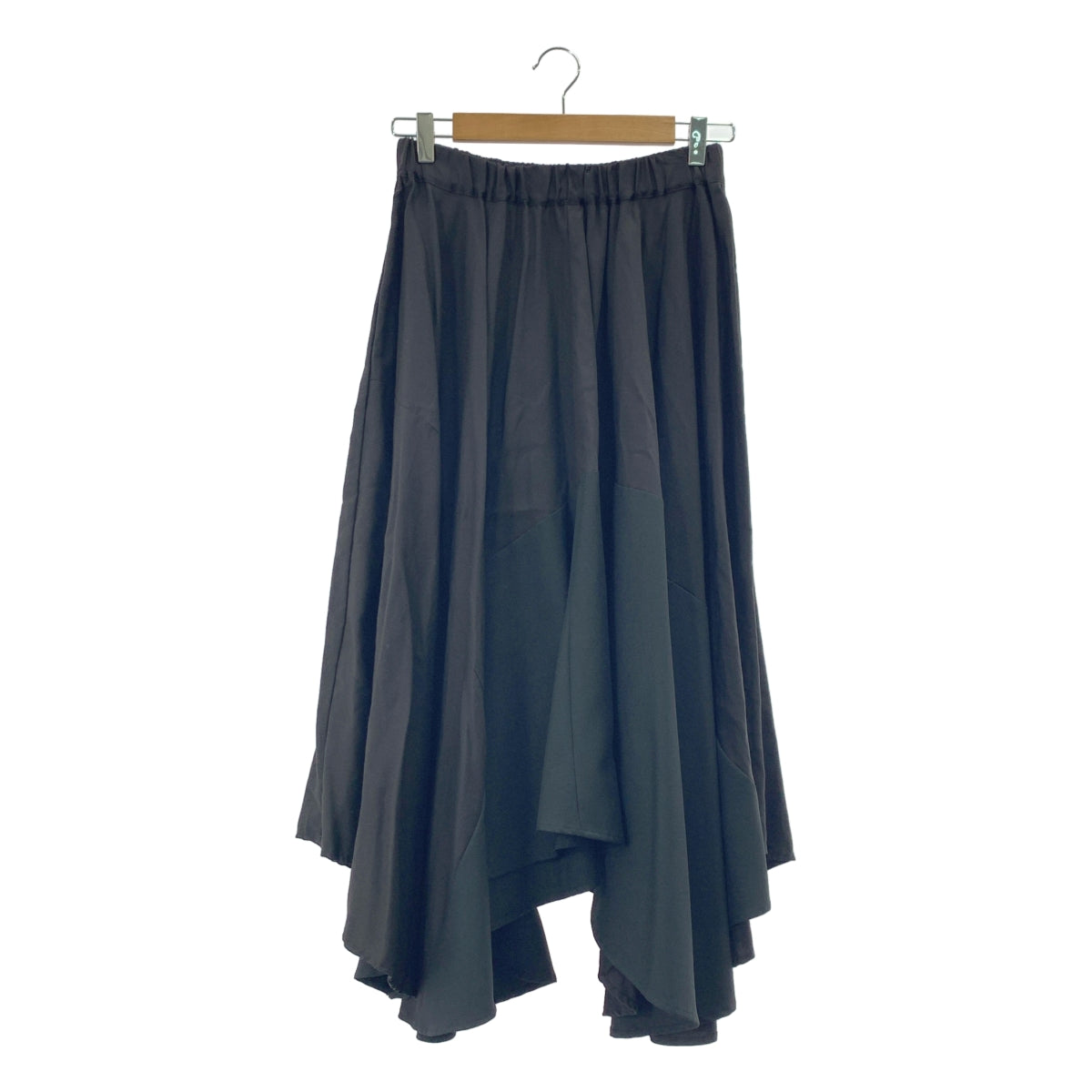 gomme / 고무 | 다른 소재 전환 비대칭 이지 스커트 | M |