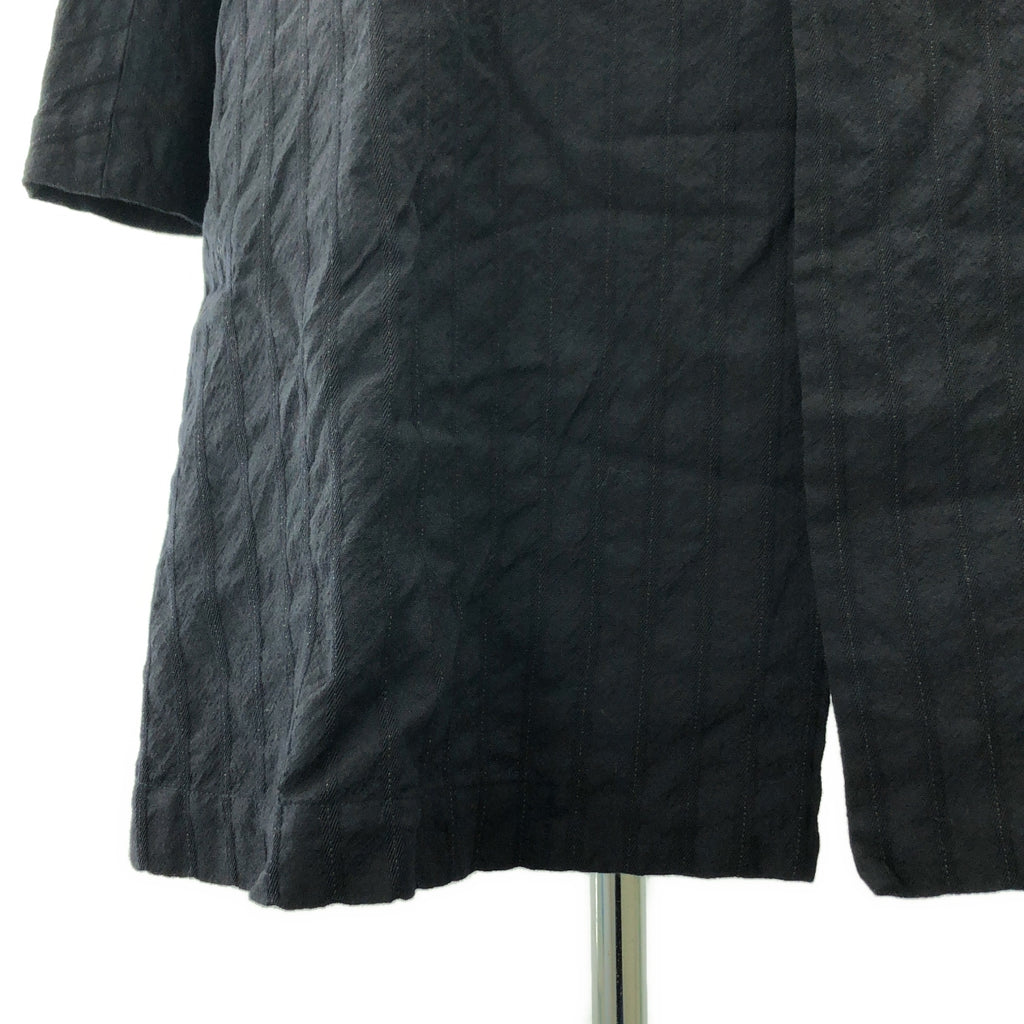 COMME des GARCONS COMME des GARCONS / コムコム | 2019AW | 製品加工 フリル ラウンドカラー ストライプ コート | S | レディース