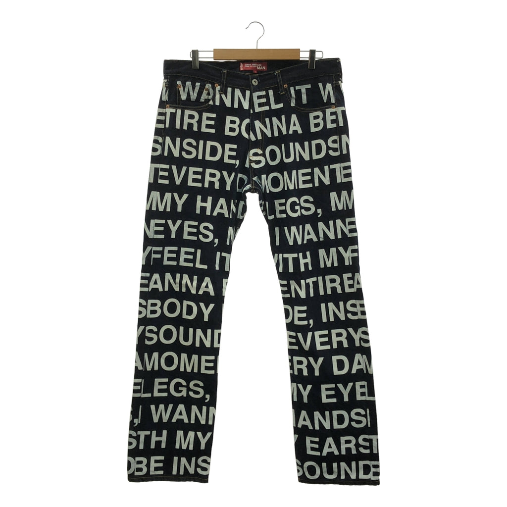 JUNYA WATANABE COMME des GARCONS MAN / 준야와타나베 콤 데 걸슨맨 | 2017AW | × Levi's / 503 메시지 프린트 데님 팬츠 | W35 L35 |