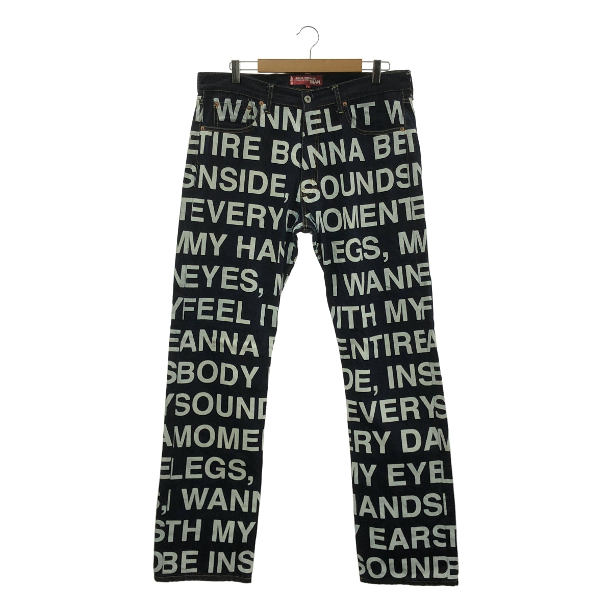 JUNYA WATANABE COMME des GARCONS MAN / ジュンヤワタナベコムデギャルソンマン | 2017AW | ×Levi's / 503 メッセージ プリント デニムパンツ | W35 L35 | メンズ