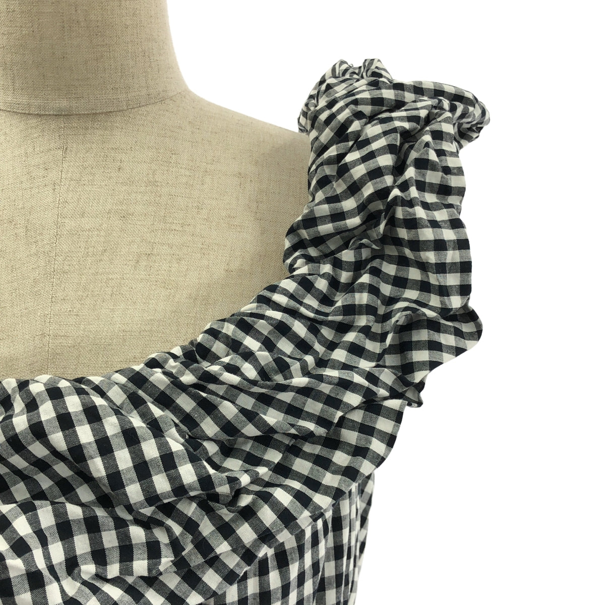 REJINA PYO / レジーナピョウ | ギンガムチェック フリル ノースリーブ ブラウス | 8 | レディース