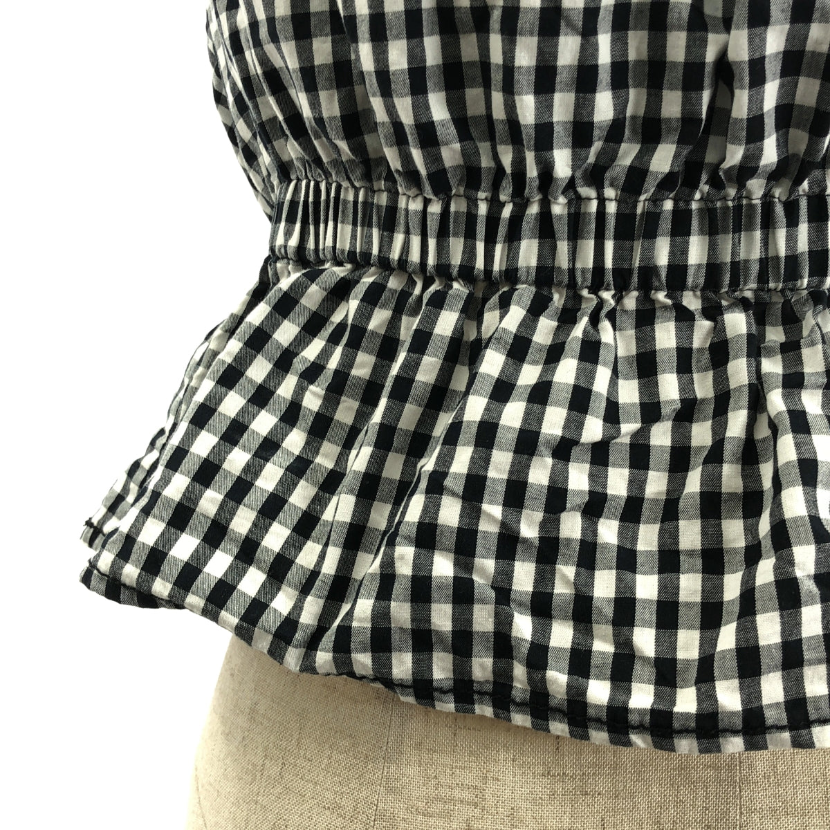 REJINA PYO / レジーナピョウ | ギンガムチェック フリル ノースリーブ ブラウス | 8 | レディース