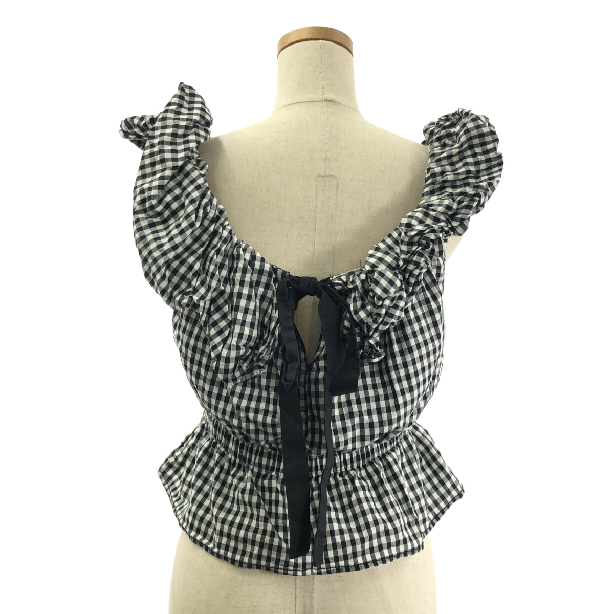 REJINA PYO / レジーナピョウ | ギンガムチェック フリル ノースリーブ ブラウス | 8 | レディース