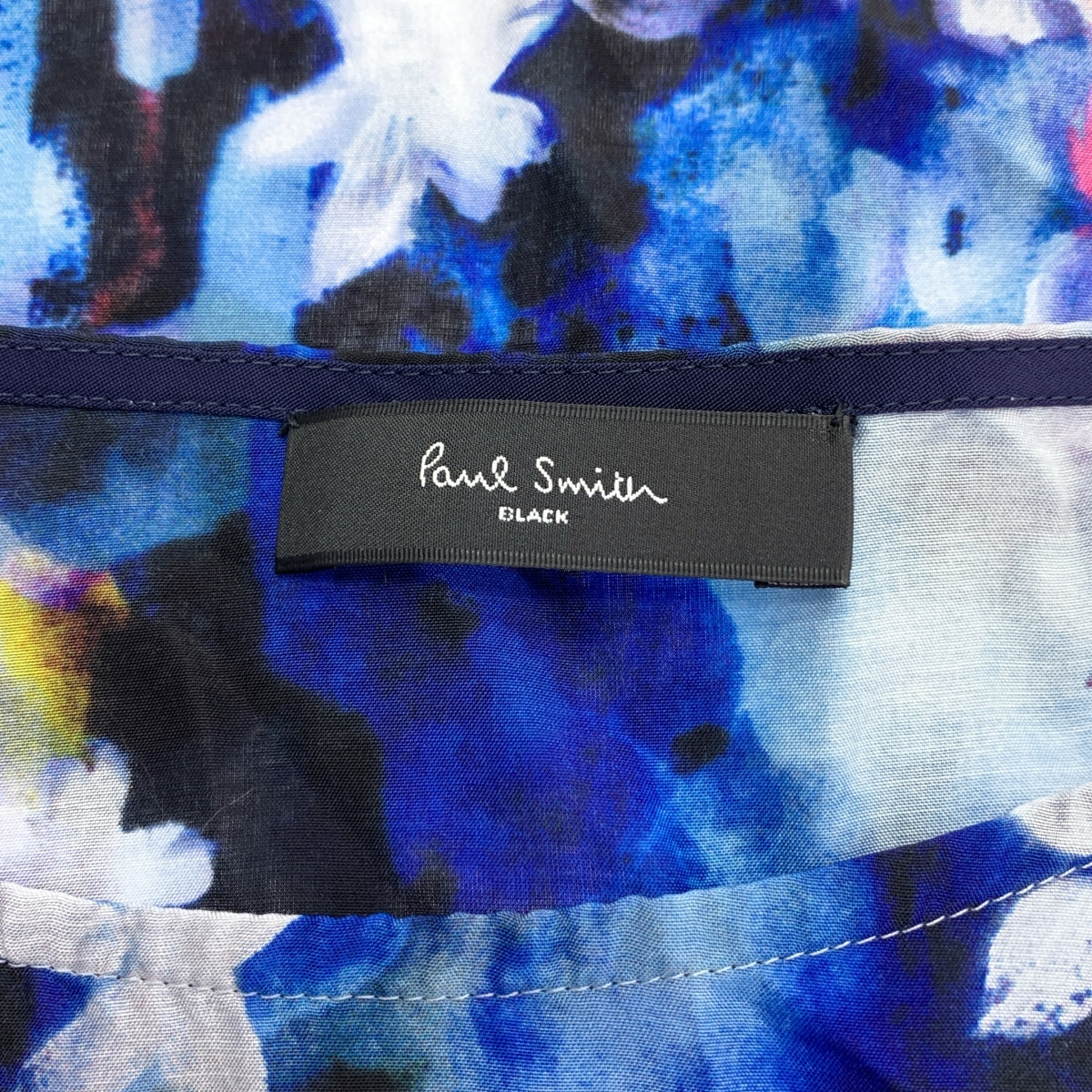 [狀況極佳] Paul Smith | 滿幅花卉腰帶連身裙 | 40碼 | 藍色 | 女款