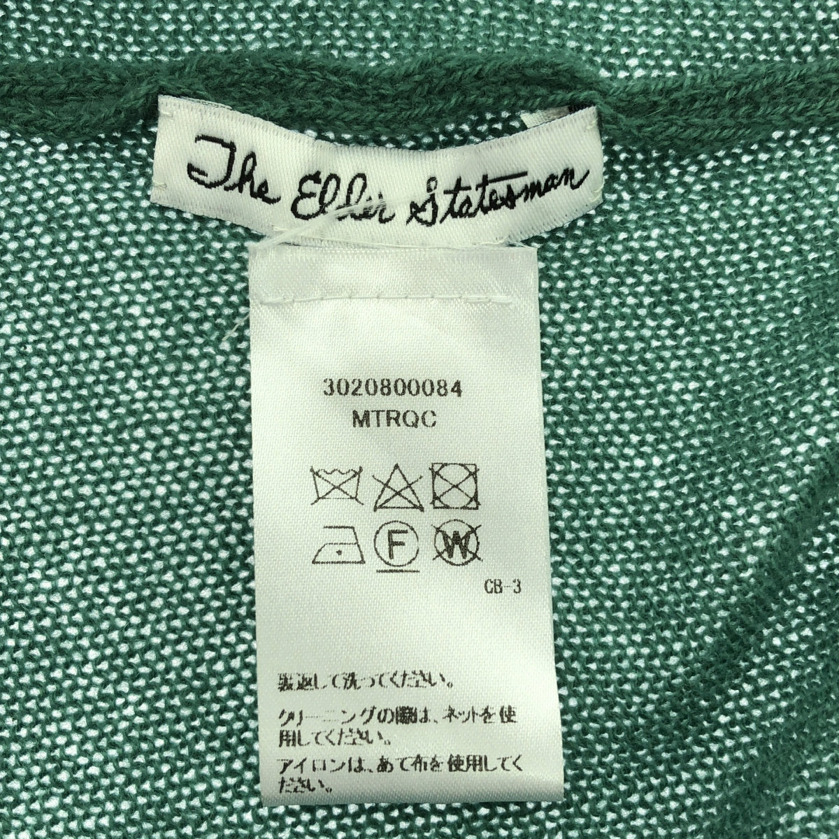 The Elder Statesman / ジエルダーステイツマン | cashmere 100％ / カシミヤ クルーネック ニット セーター | S | グリーン | メンズ