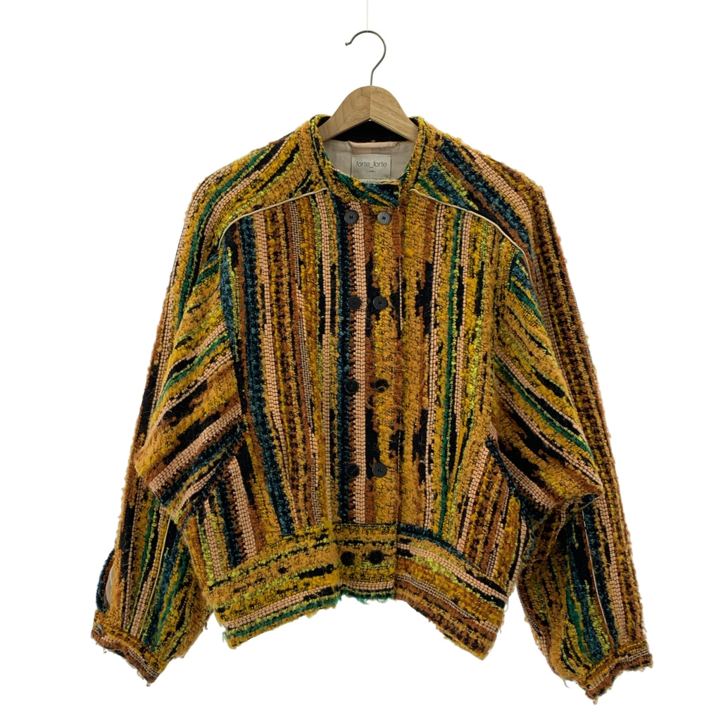 forte_forte / 強化強化 |混色條紋束口外套| SHOPBOP