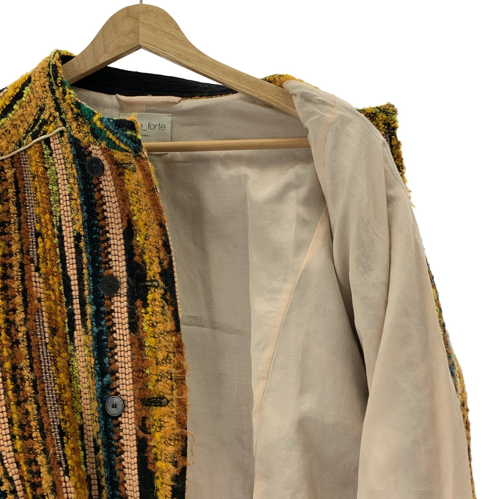 forte_forte / 強化強化 |混色條紋束口外套| SHOPBOP