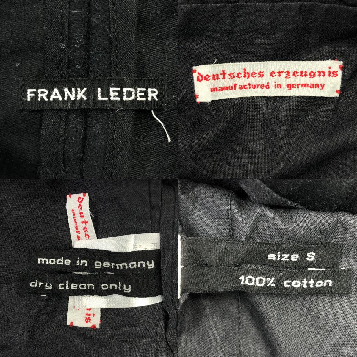 FRANK LEDER / フランクリーダー | セットアップ / コットン ジャーマンレザー ジャケット パンツ | S | メンズ