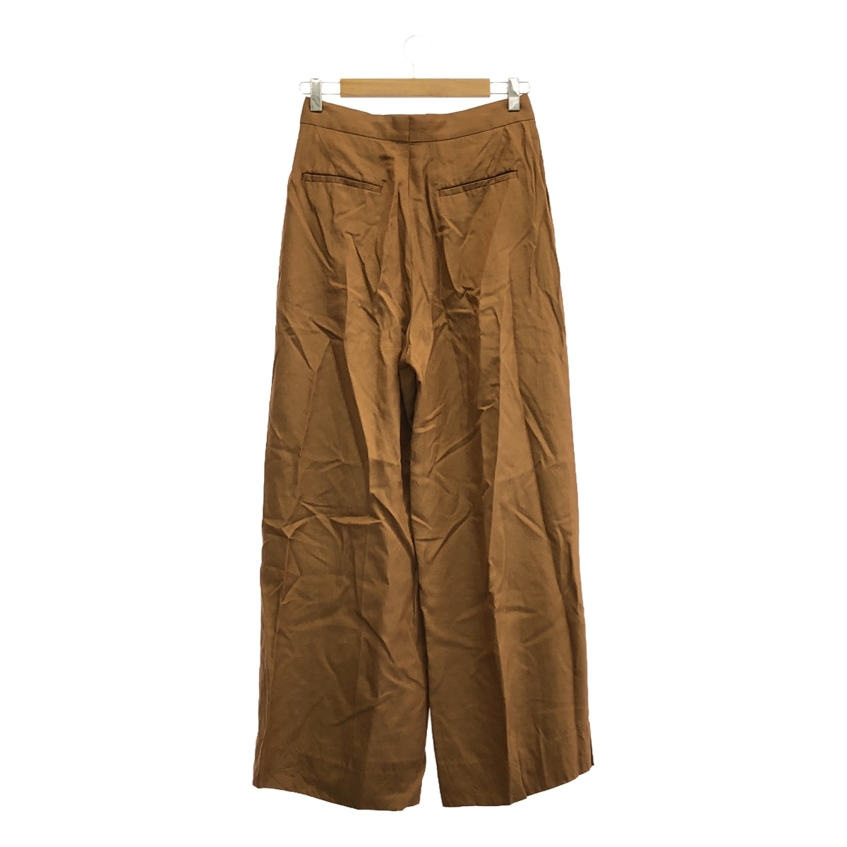 Drawer | Cupra Cotton Tuck Wide Pants | Size 38 | Women's