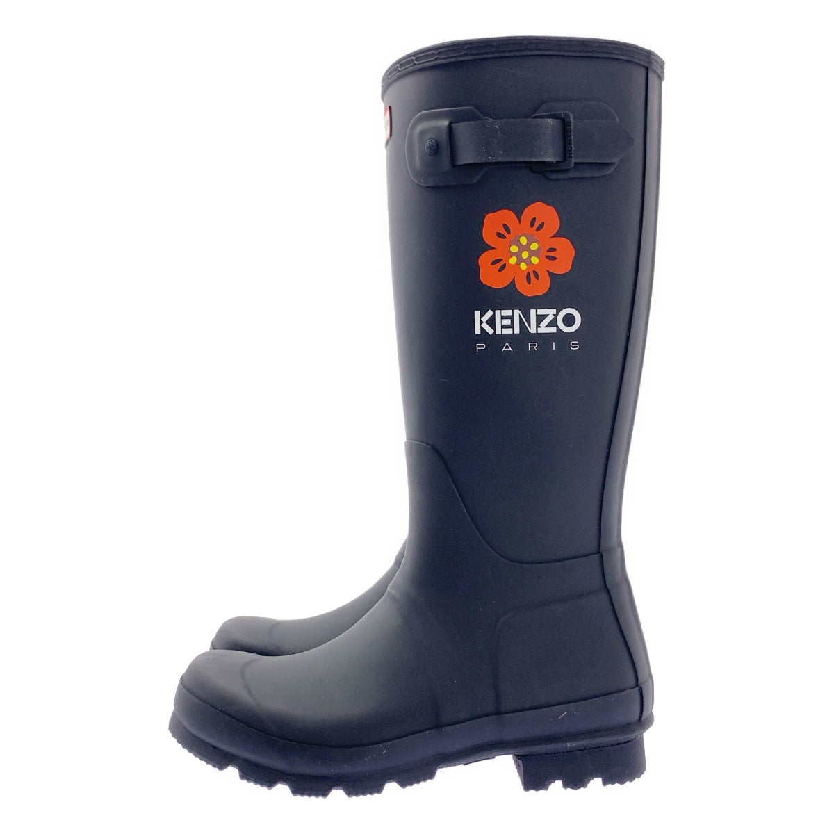 【新品】  KENZO / ケンゾー | 2023AW | × HUNTER ハンターコラボ WELLINGTON BOOT BOKE FLOWER ボケフラワー ラバー ウェリントンブーツ | 42 | ブラック | メンズ