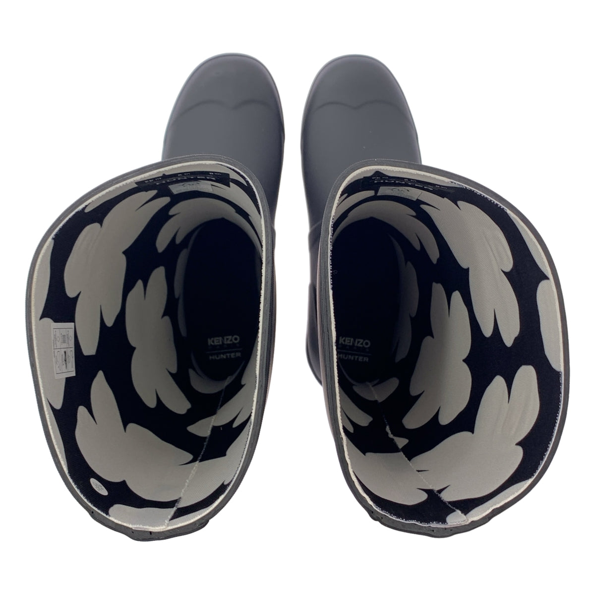 【新品】  KENZO / ケンゾー | 2023AW | × HUNTER ハンターコラボ WELLINGTON BOOT BOKE FLOWER ボケフラワー ラバー ウェリントンブーツ | 42 | ブラック | メンズ