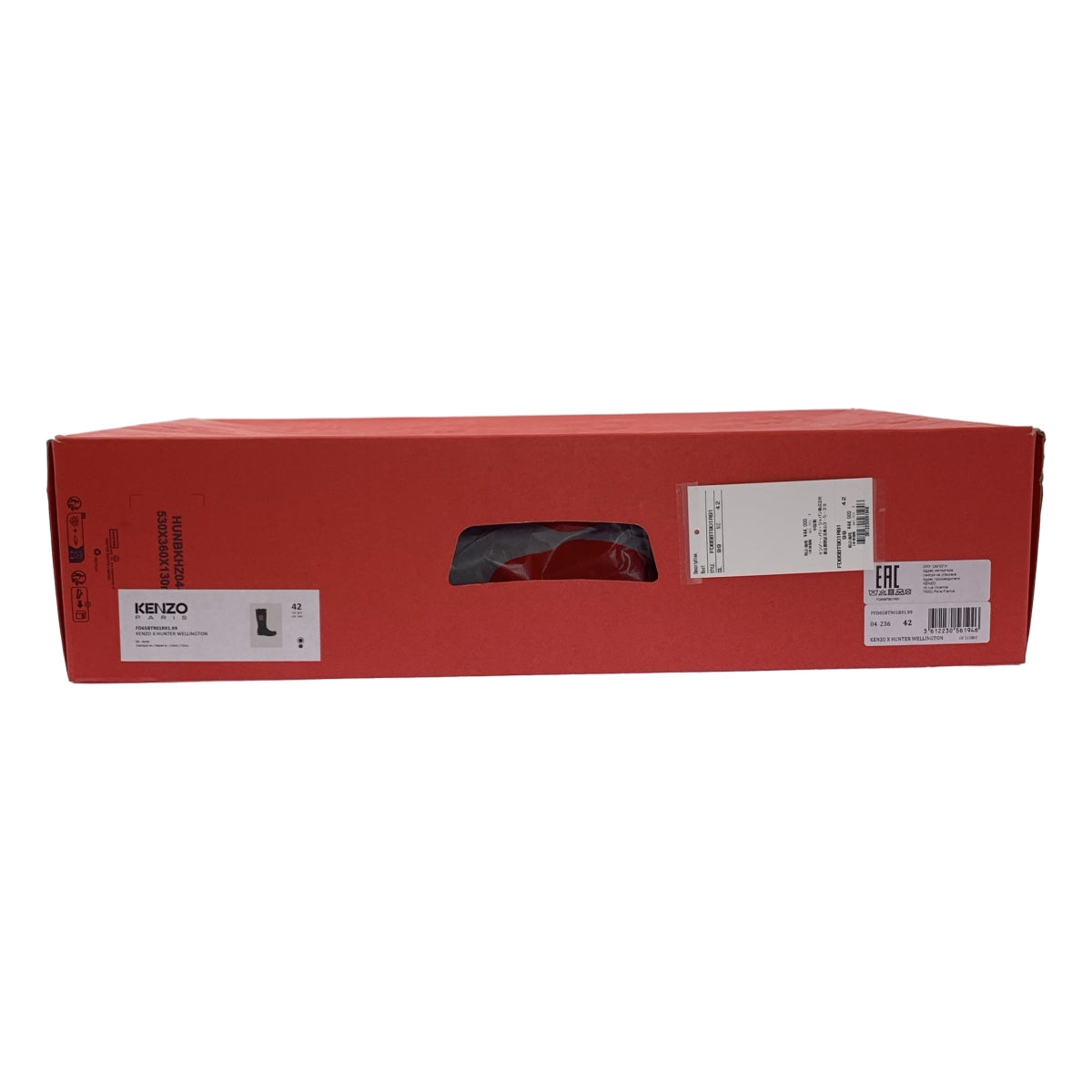 【신품】 KENZO / 켄조 | 2023AW | × HUNTER 헌터 콜라보 WELLINGTON BOOT BOKE FLOWER 보케 플라워 러버 웰링턴 부츠 | 42 | 블랙 | 남성