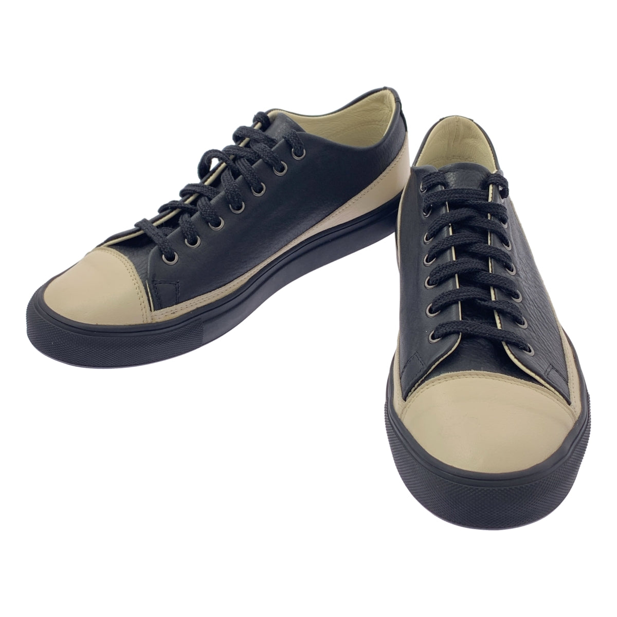 【新品】  GEOFFREY B.SMALL / ジェフリーBスモール | leather trainer shoe レザー トレーナー シューズ スニーカー | 43 | ブラック | メンズ