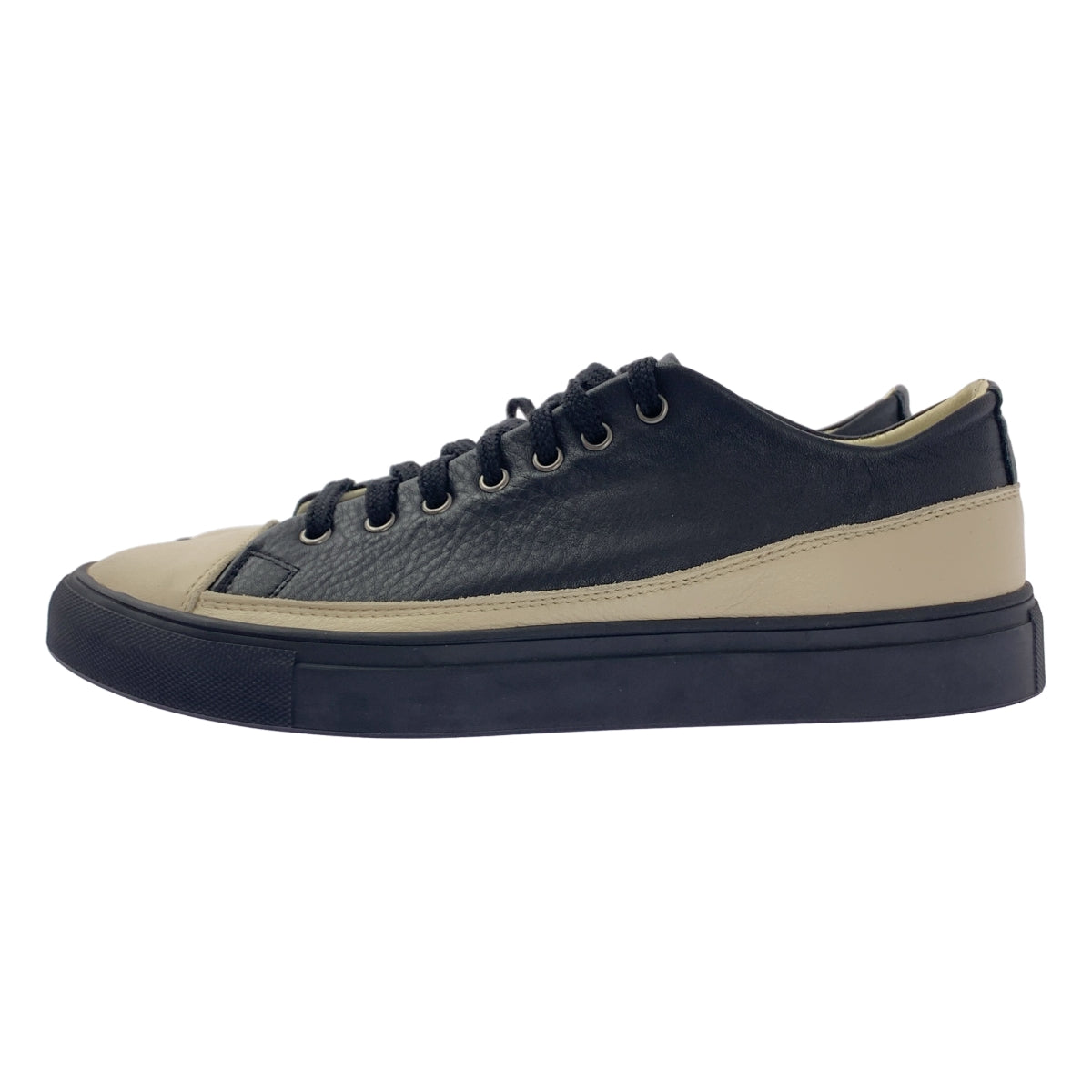 【新品】  GEOFFREY B.SMALL / ジェフリーBスモール | leather trainer shoe レザー トレーナー シューズ スニーカー | 43 | ブラック | メンズ