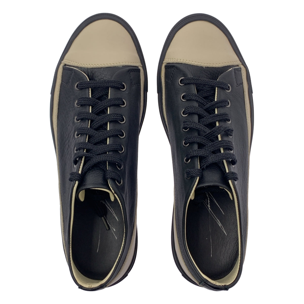 【新品】  GEOFFREY B.SMALL / ジェフリーBスモール | leather trainer shoe レザー トレーナー シューズ スニーカー | 43 | ブラック | メンズ