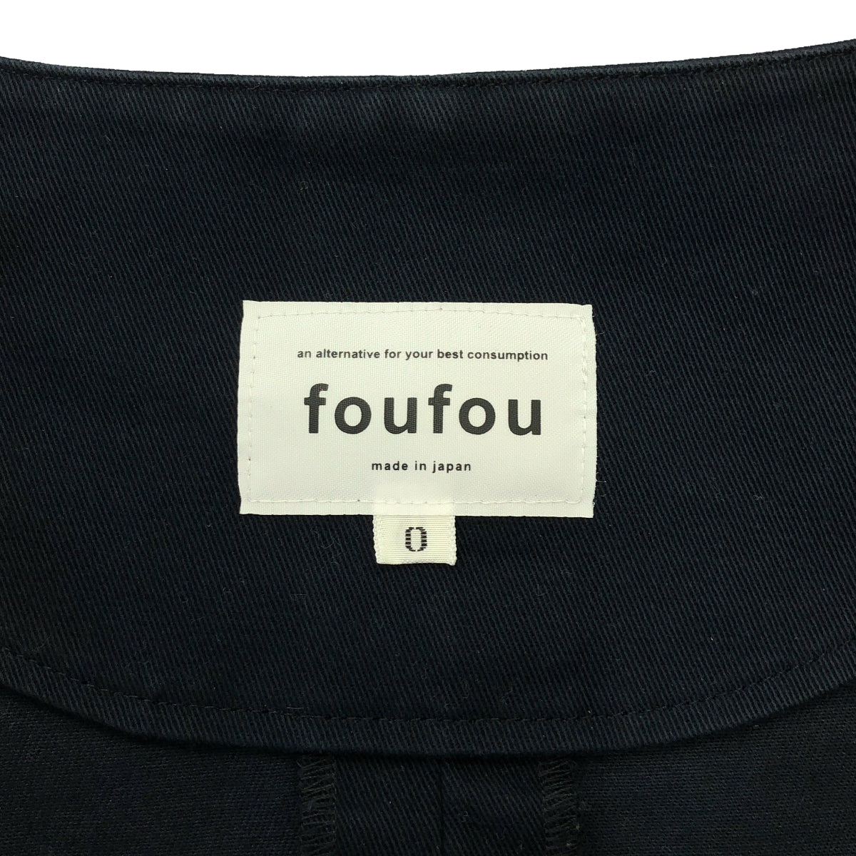 foufou / フーフー | no collar jacket /ノーカラージャケット | 0 | ネイビー | レディース
