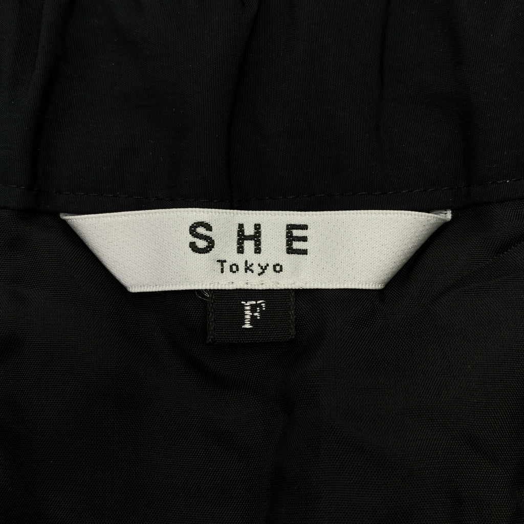 【成色極佳】SHE Tokyo | 抽繩蓬蓬長裙 / 有內襯 | F碼 | 黑色 | 女款