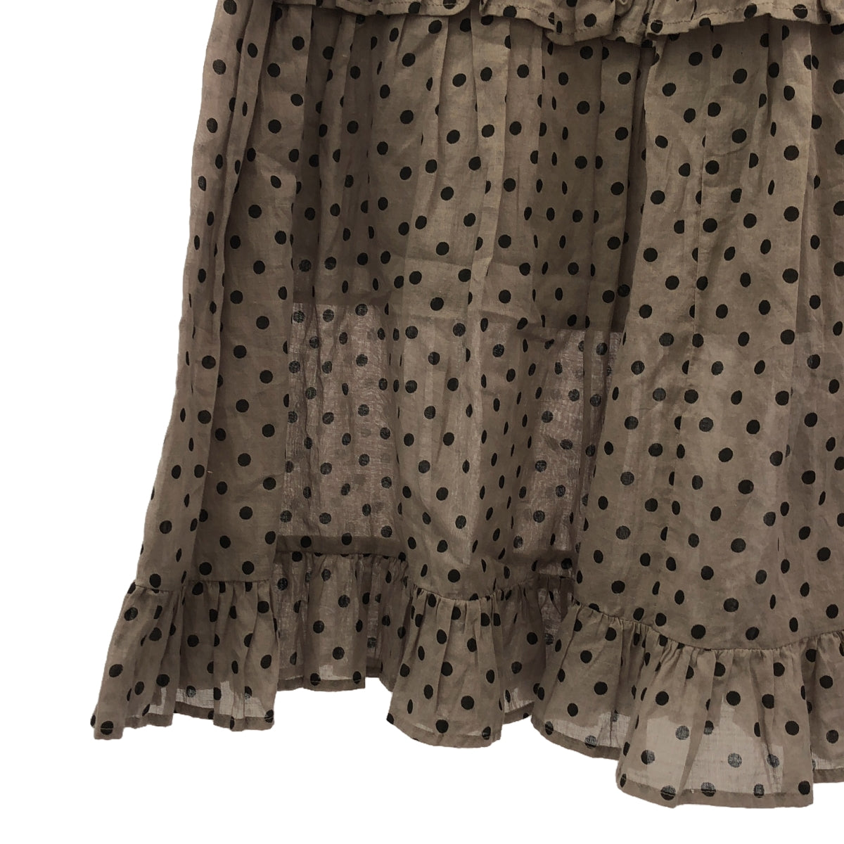 ne Quittez pas / ne Quittez pas | Cotton Voile Dot Print Frill Skirt | M | Women's