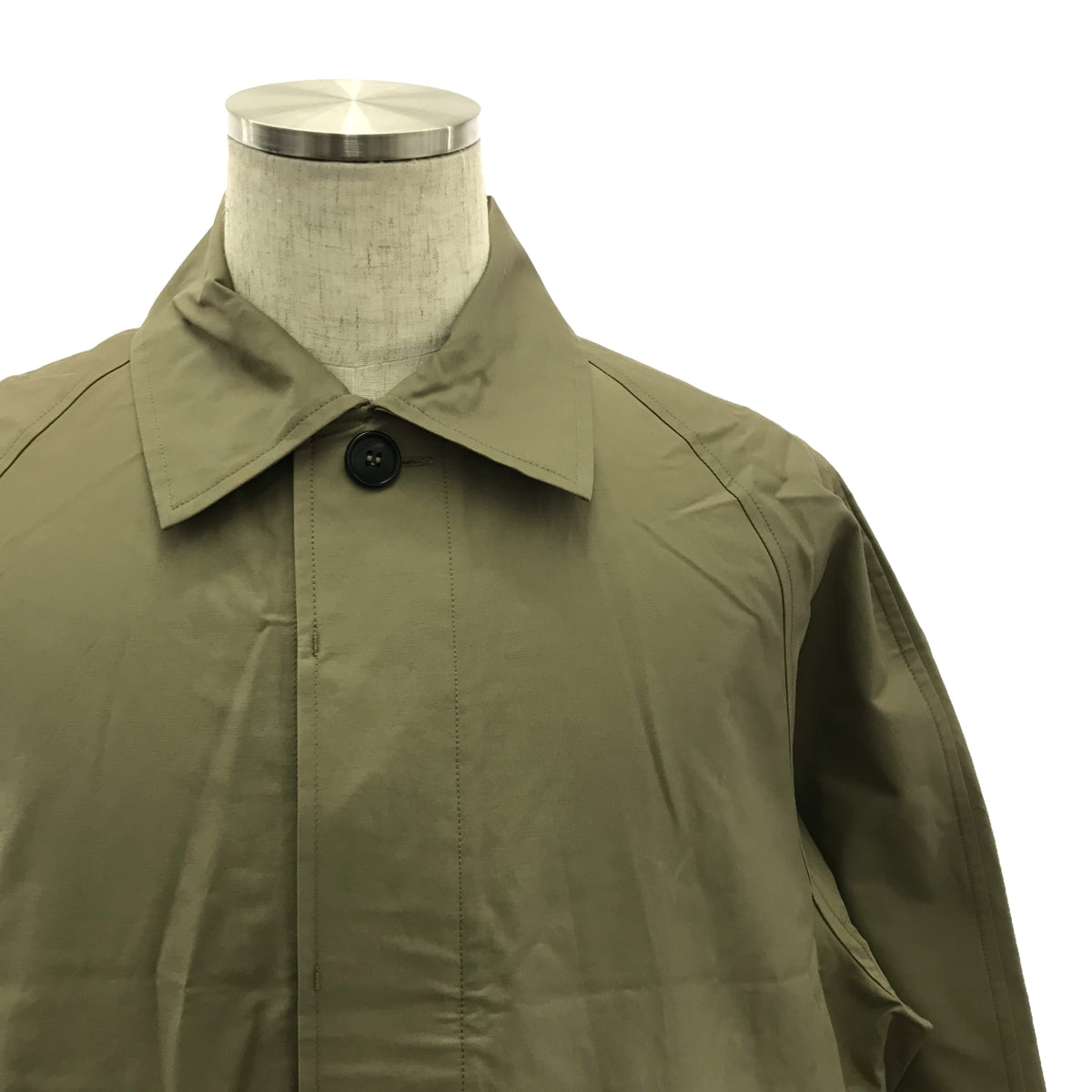 【新品】  HTS / エイチティーエス | 2024AW | COTTON NYLON BALMACAAN COAT WITH GUSSETED POCKET バルマカーン コート | 44 | ライトカーキ | メンズ
