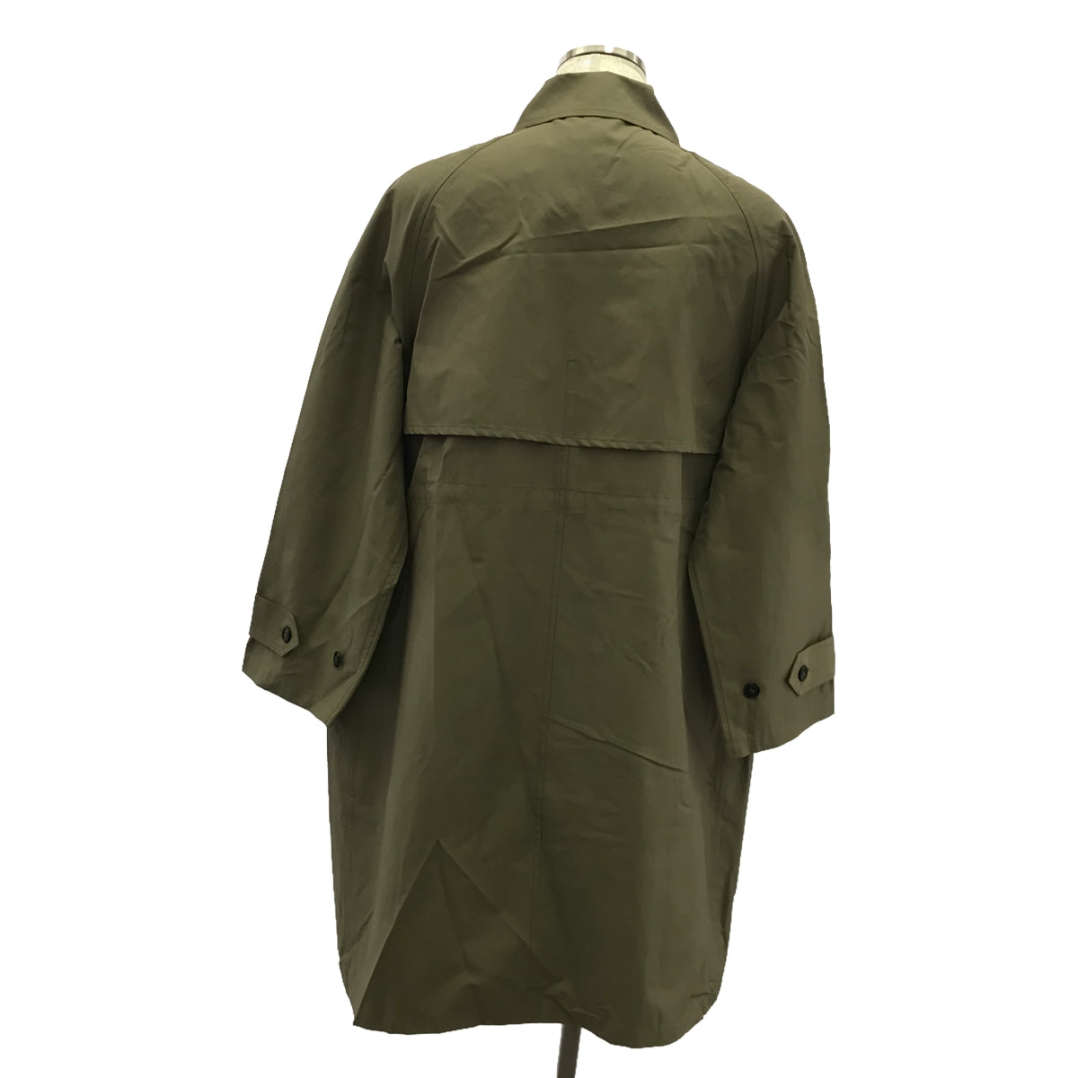 【新品】  HTS / エイチティーエス | 2024AW | COTTON NYLON BALMACAAN COAT WITH GUSSETED POCKET バルマカーン コート | 44 | ライトカーキ | メンズ