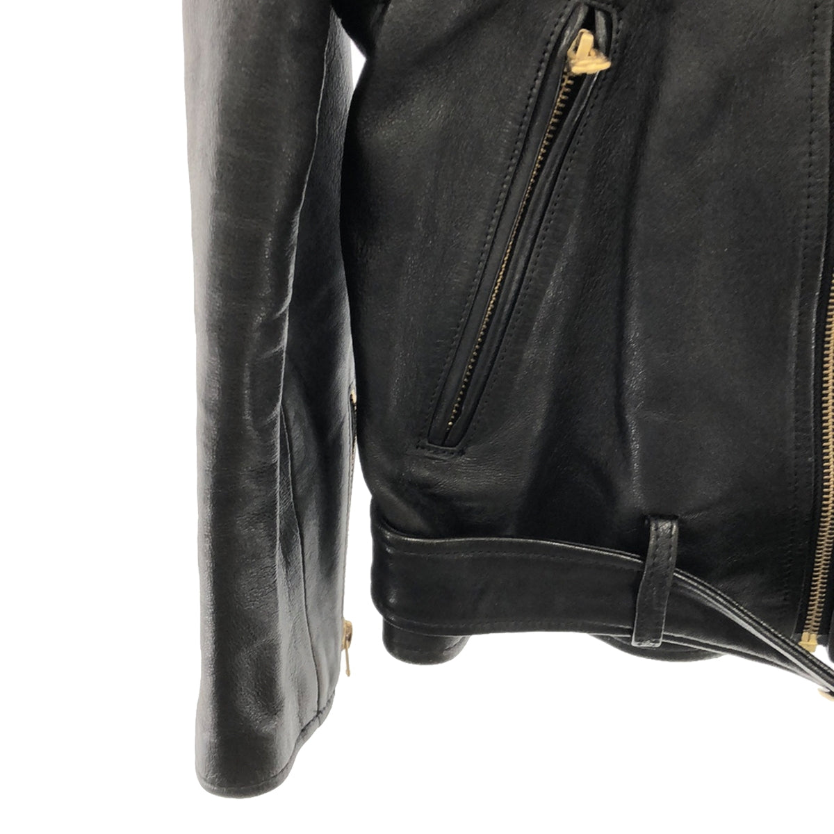 beautiful people | Leather double rider jacket | 140 | Black | Women's